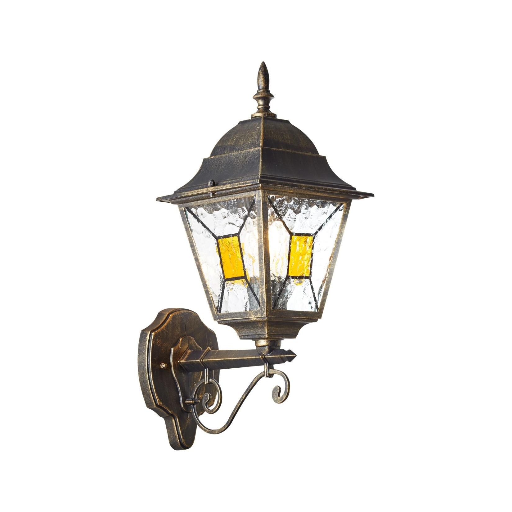Brilliant Janel Außenwandleuchten - 1 Stück Außenlampe Schwarz Gold, IP44, E27 Fassung (Leuchtmittel nicht inkl.), Dimmbar, Wetterfest für Garten, Terrasse & Eingang