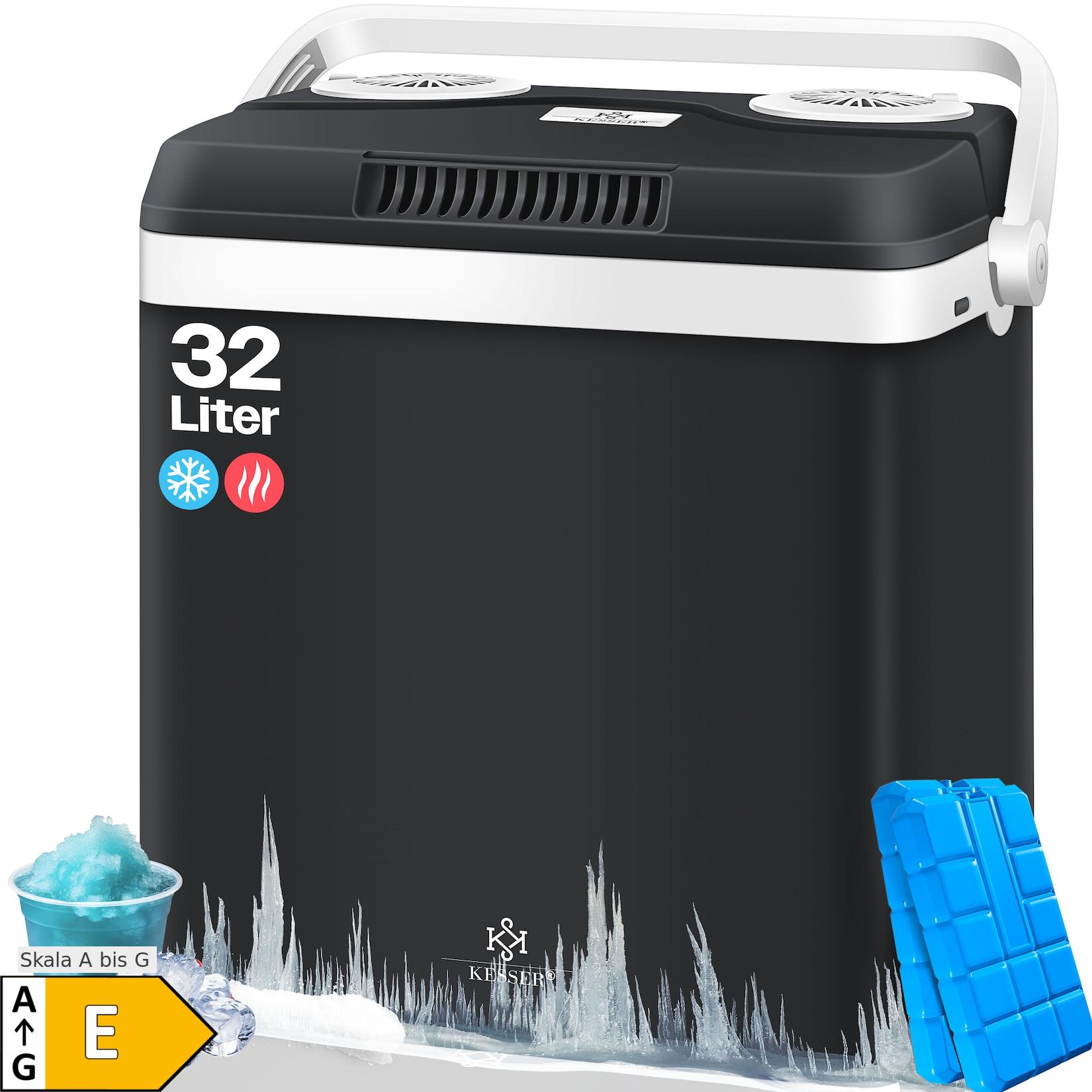 KESSER® 32 L Kühlbox 12V, 230V Stecker, Mini-Kühlschrank, Thermoelektrische Warmhaltebox
