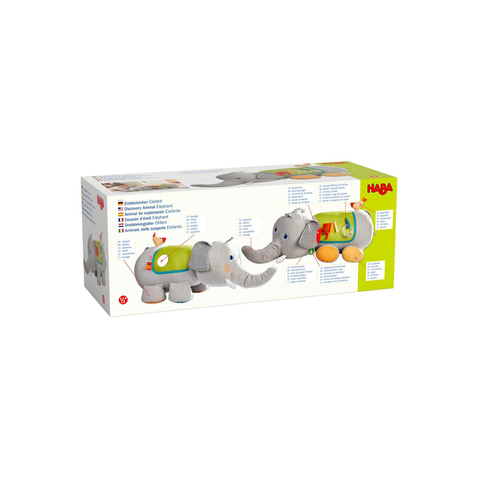 HABA Unisex Stoffpuppe Entdeckertier Elefant 1er Pack