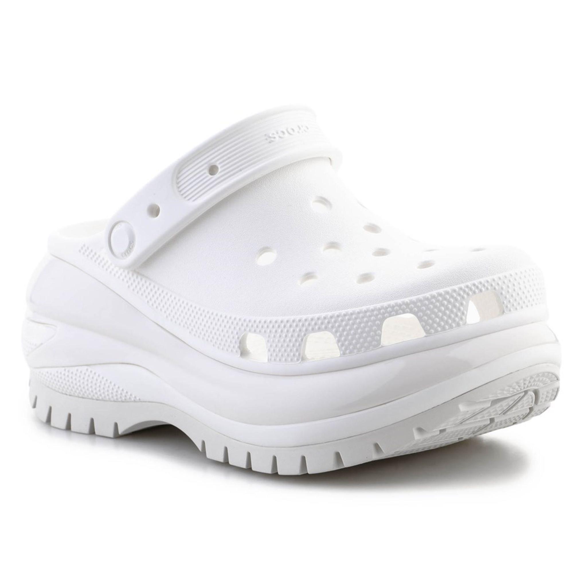 Sabot Del Marchio Crocs Del Modello Classic Mega Crush Clog Bianco