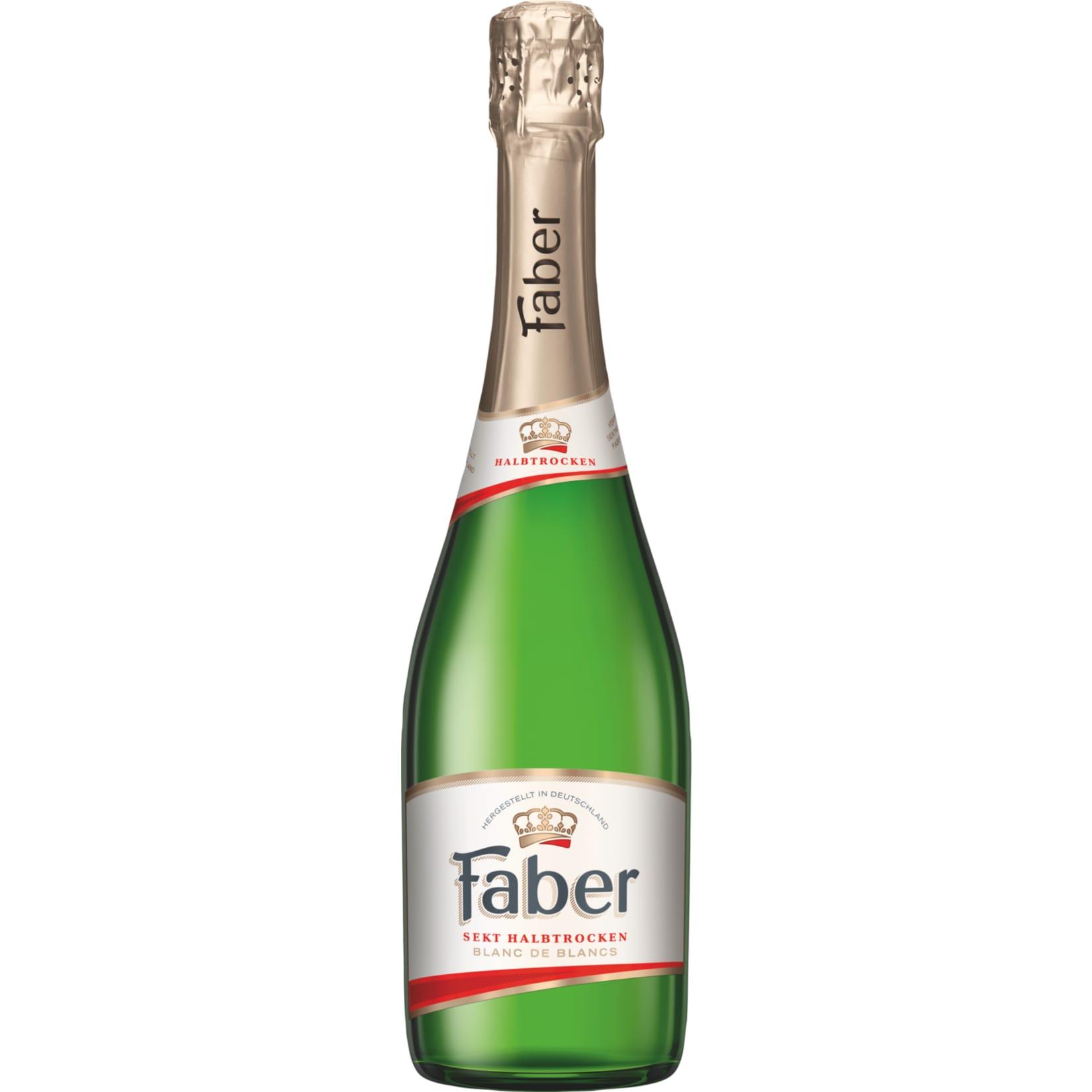 Faber Sekt halbtrocken 11,0 % vol 0,75 Liter - Inhalt: 6 Flaschen