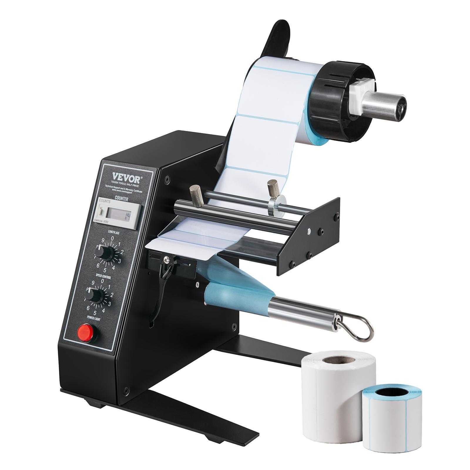 Distributore Automatico Di Etichette Vevor, Larghezza 15-125 Mm, Lunghezza 3-150 Mm, Spellicolatore, Separatore Di Etichette, Regolazione Continua Della Velocità, Applicatore Di Etichette, Conteggio Massimo 0-999999