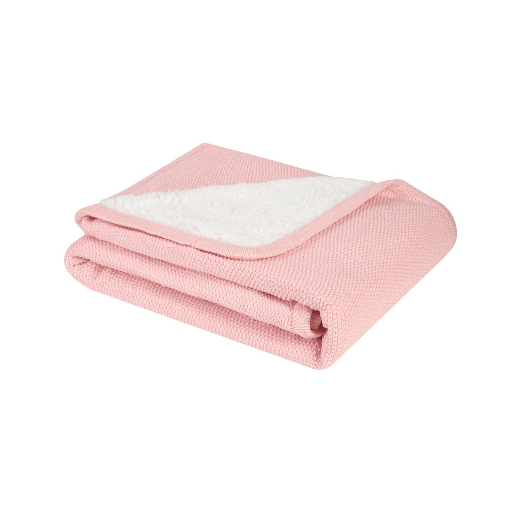 Kikkaboo Babydecke gestrickt Dream big 100 x 75 cm, Schmusedecke, 100% Baumwolle pink