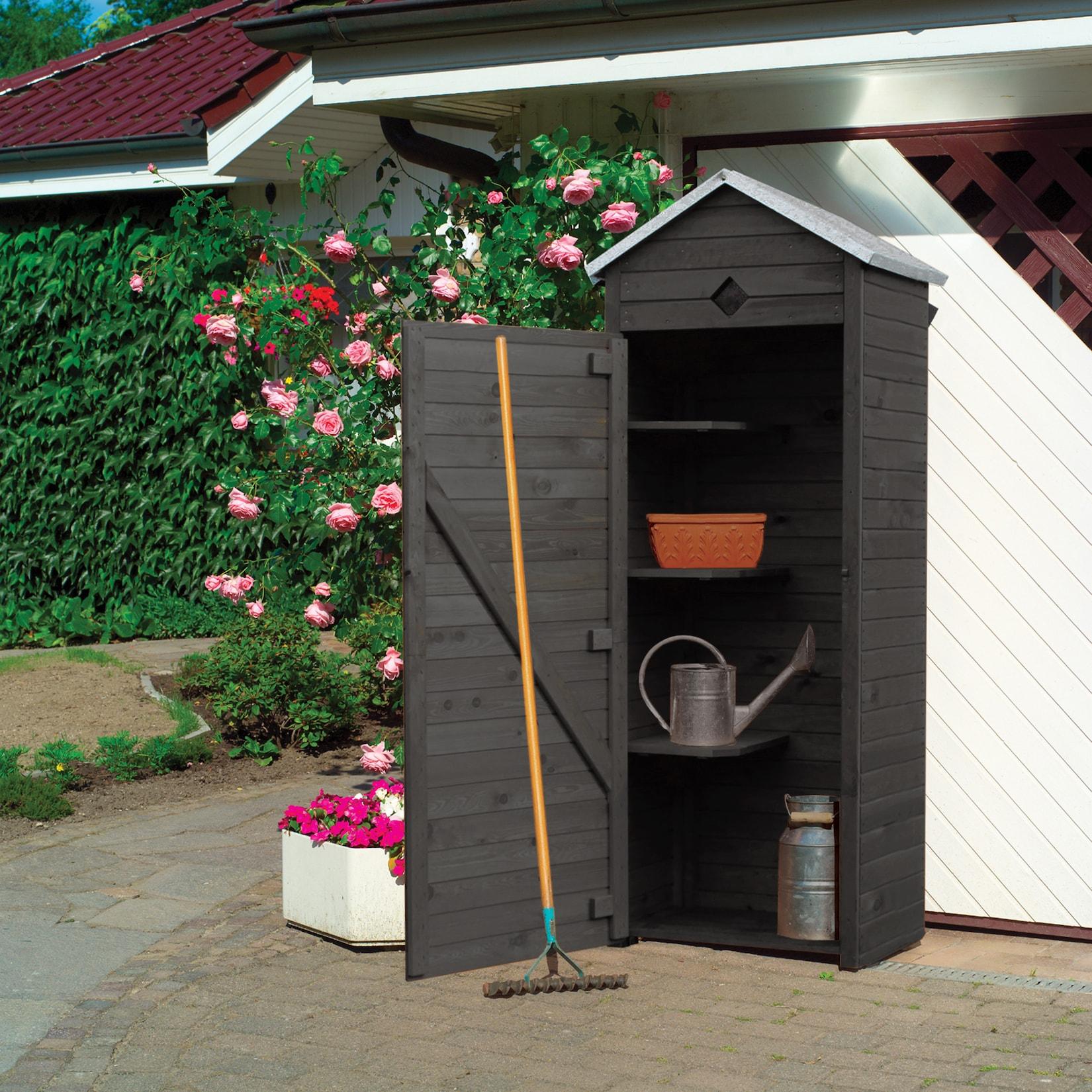 Promadino Gartenschrank ""Babylon"" anthrazit