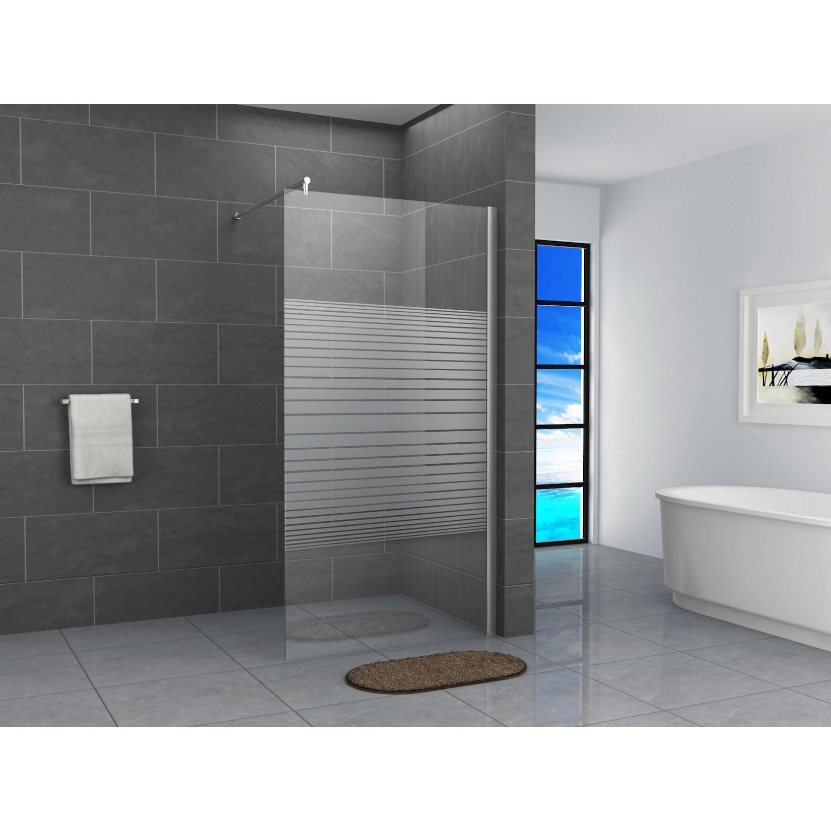 Fa-Bausysteme Walk-In Glas Dusche Gestreift 130 cm