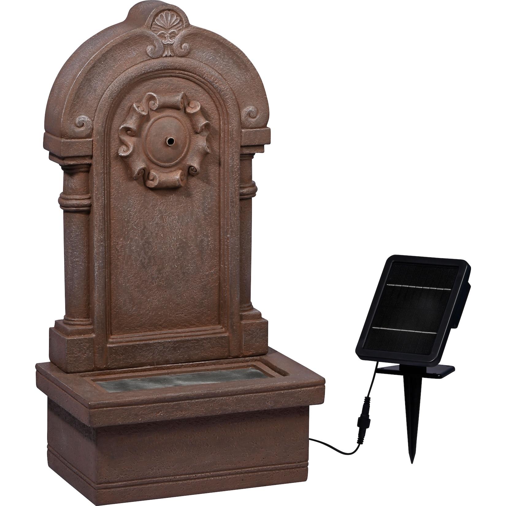 dobar Gartenbrunnen „Poseidon“ mit Solar-Panel Wasserspiel Brunnen