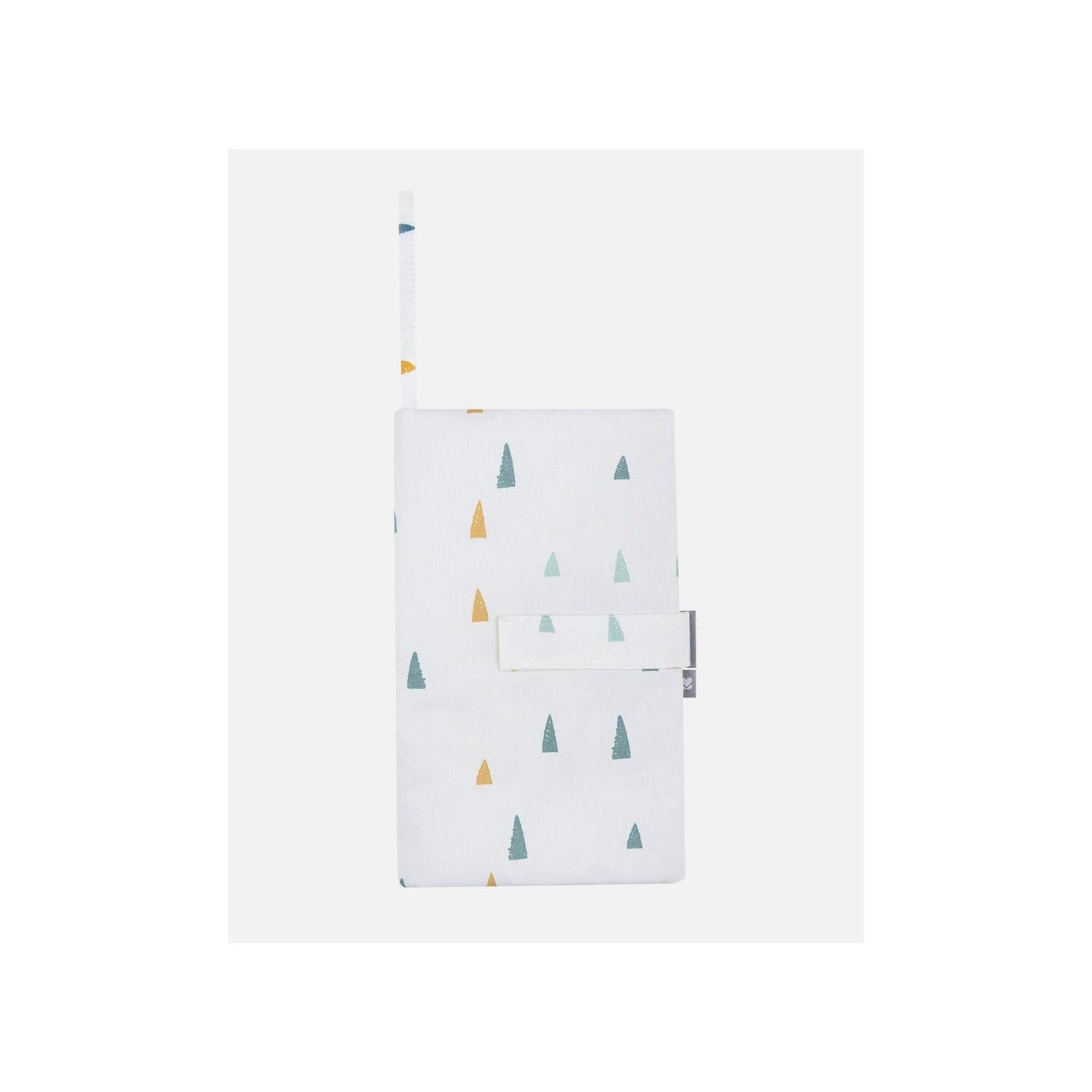 Kikkaboo Windeltasche Bear with me Wickeltasche, Selbstverschluss, Baumwolle weiß grün