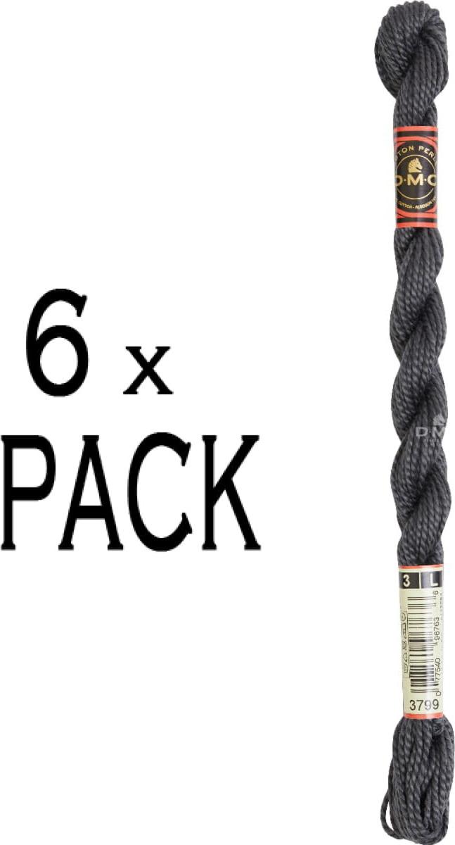 6X Dmc Filato Perlato Spessore 3, 15 M, 115A/3-3799