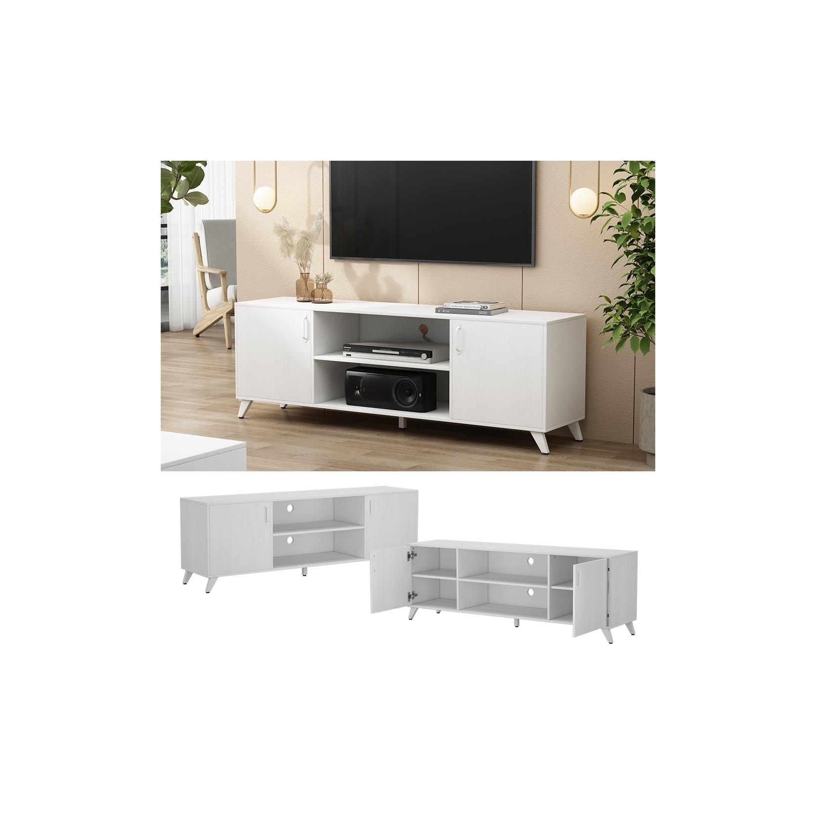 Vicco Lowboard Maceio Weiß 160 x 54,5 cm mit 2 Türen