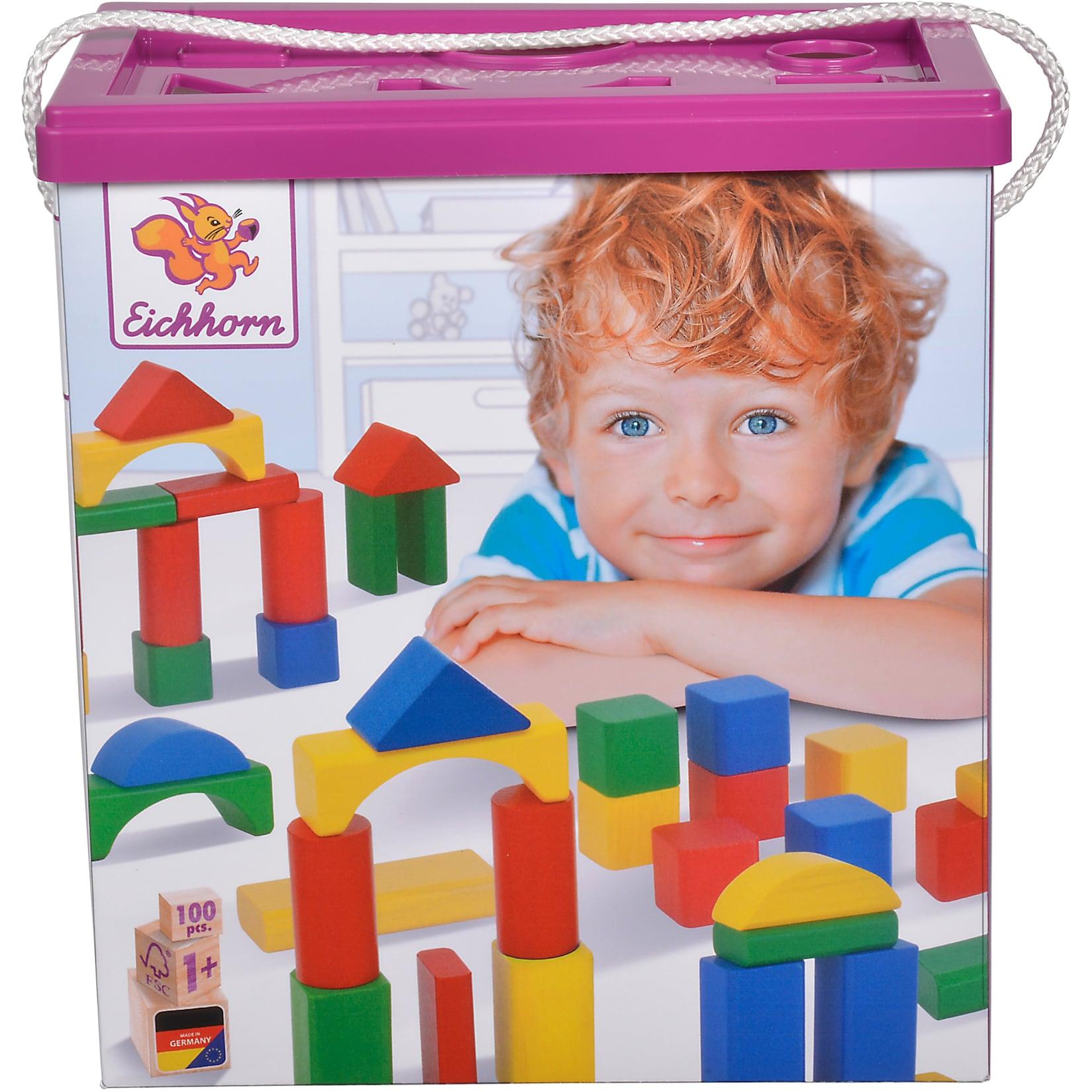 Eichhorn Konstruktionsspielzeug Eichhorn bunte Holzbausteine