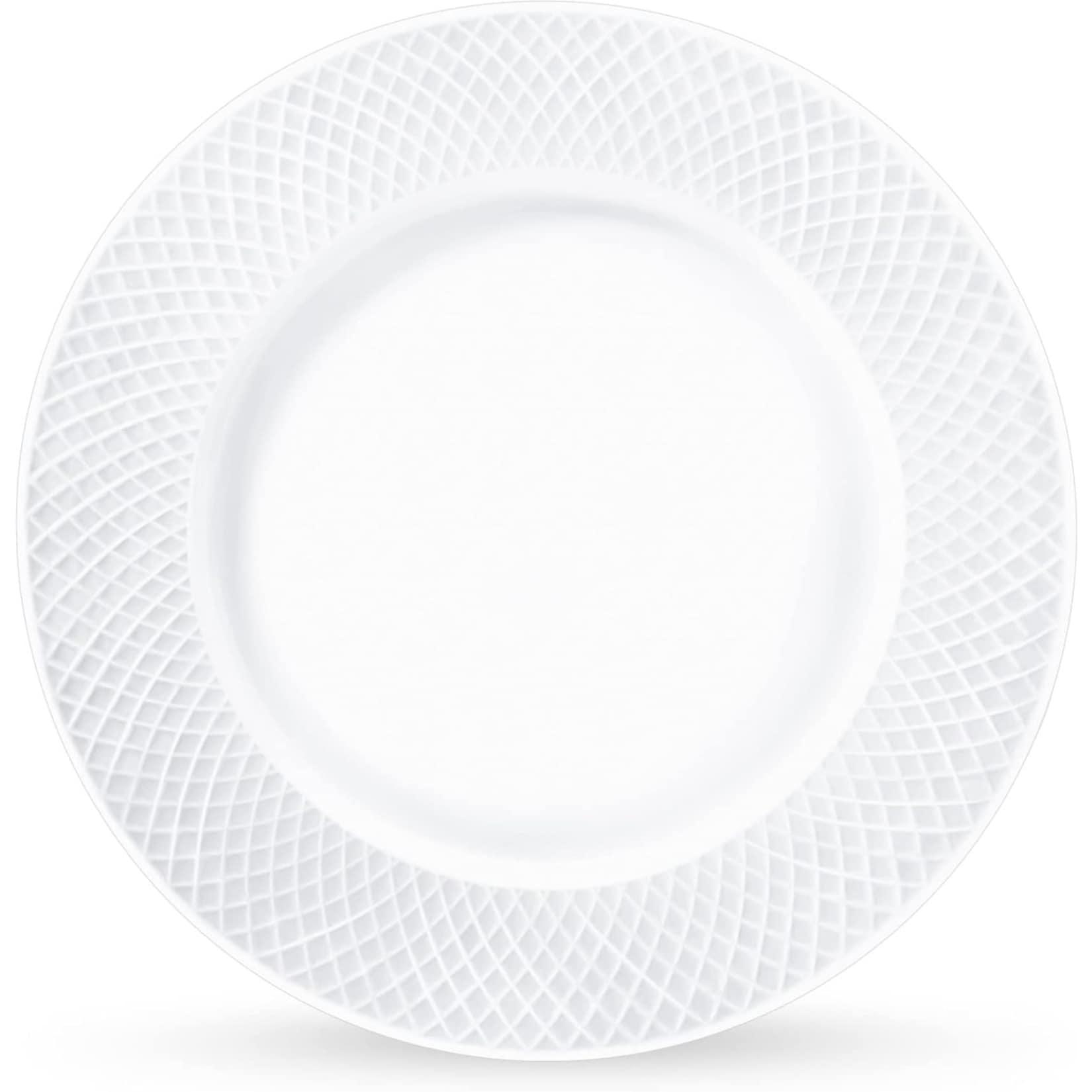 Teller - 6 Stück Ø 25,5cm Weißer Essteller aus Porzellan Speiseteller