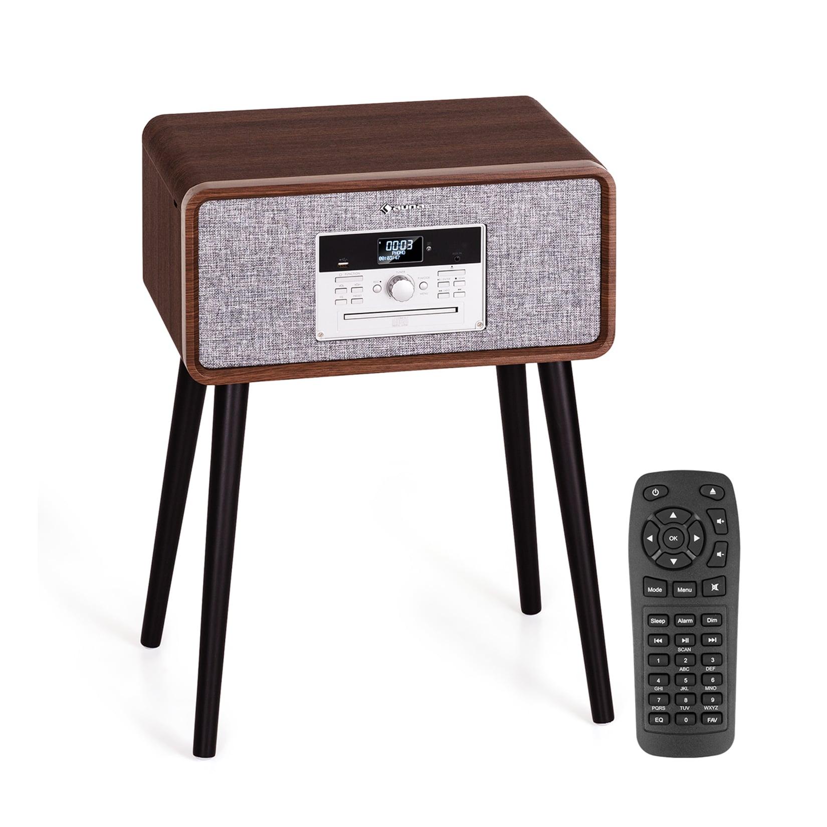 Auna Mary Ann Plattenspieler 33 ? / 45 / 78 U/min CD DAB+ UKW BT USB Braun