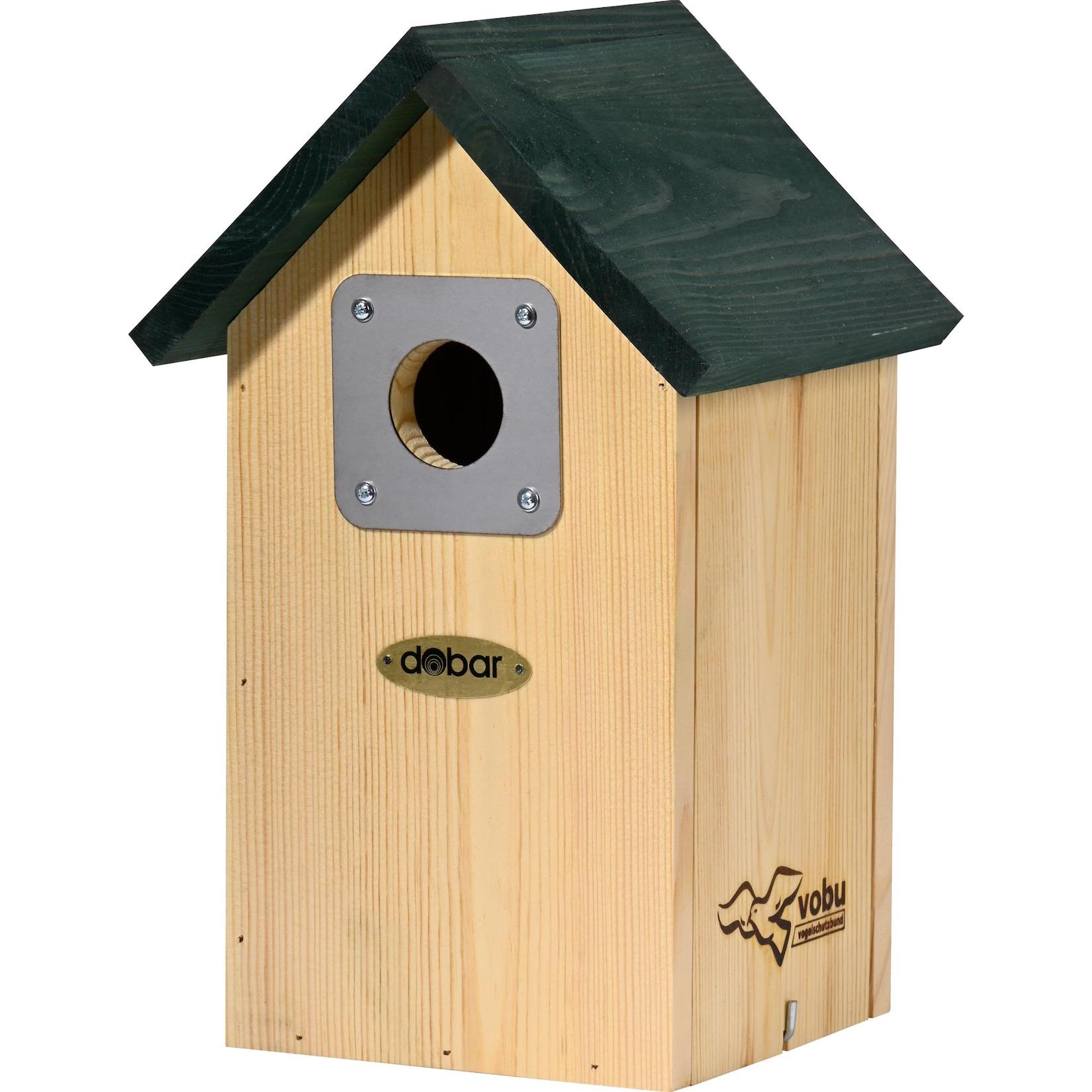 dobar VOBU-Nistkasten Spitzdach für Zaunkönig aus Holz, 16x16,x5x28 cm