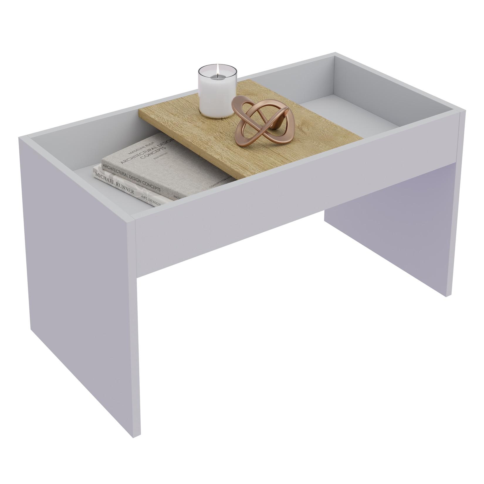 VCM Holz Beistelltisch Couchtisch schlicht Maße ca. H. 39 x B. 71 x T. 36 cm Wohnzimmertisch Kaffeetisch - Mantila