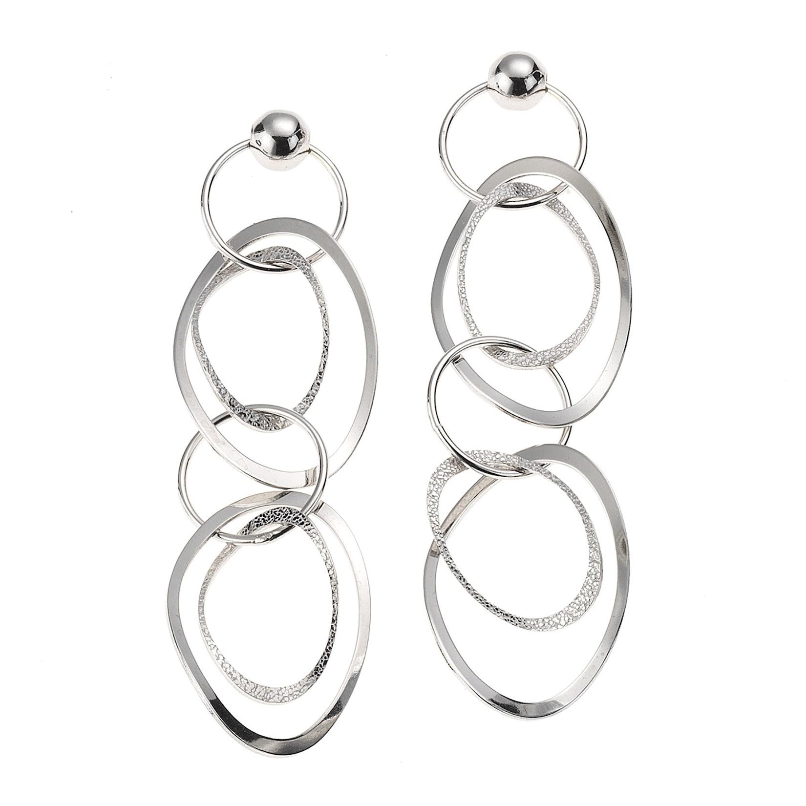 Zeeme Silber Ohrringe 925 Silber rhodiniert
