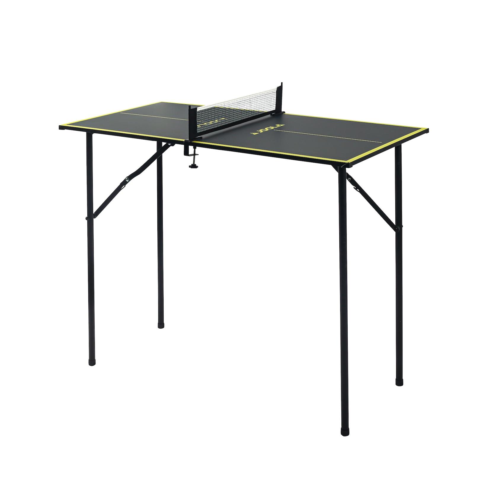 JOOLA Tischtennisplatte MINI inkl. Tischtennisnetz, klappbar, klein, 90 cm x 45 cm x 76 cm, dark-grey