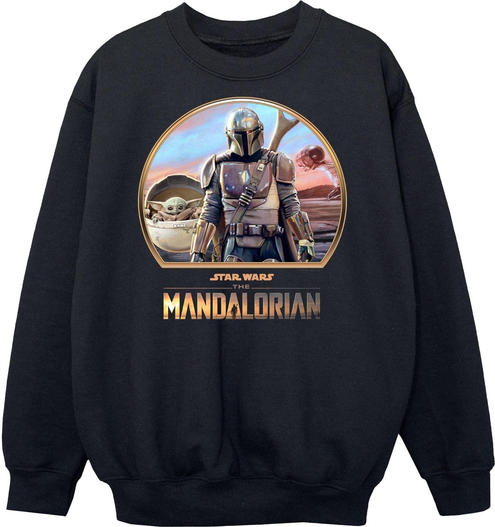 Star Wars - Felpa "Il Mandaloriano E Il Bambino"" Per Bambini BI48880 (104) (Schwarz)"