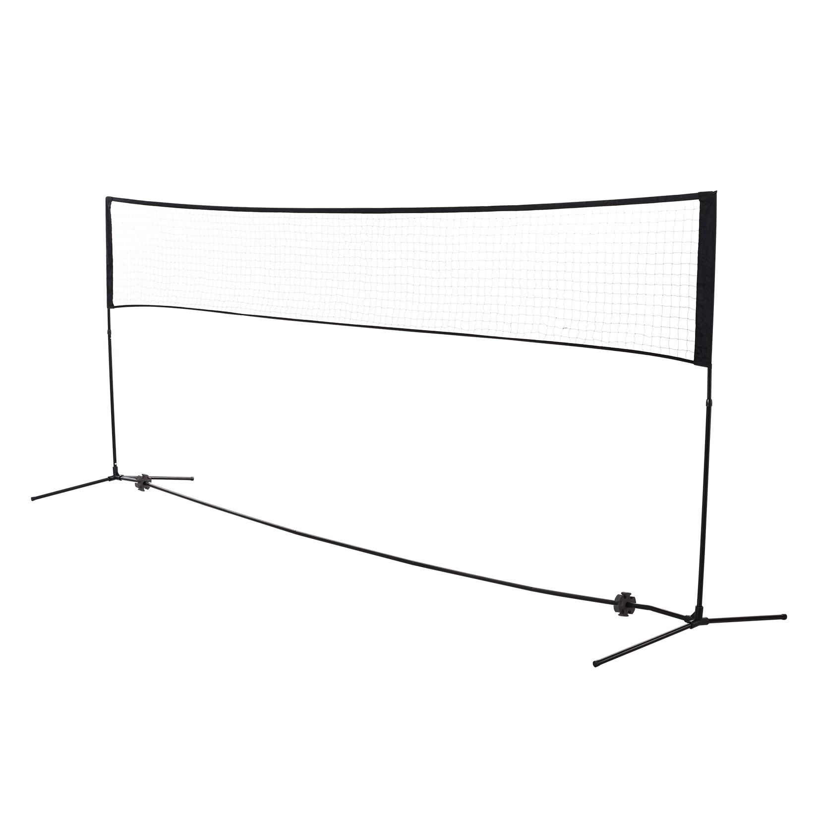HOMCOM Badmintonnetz PE-Netz, Metallrohr