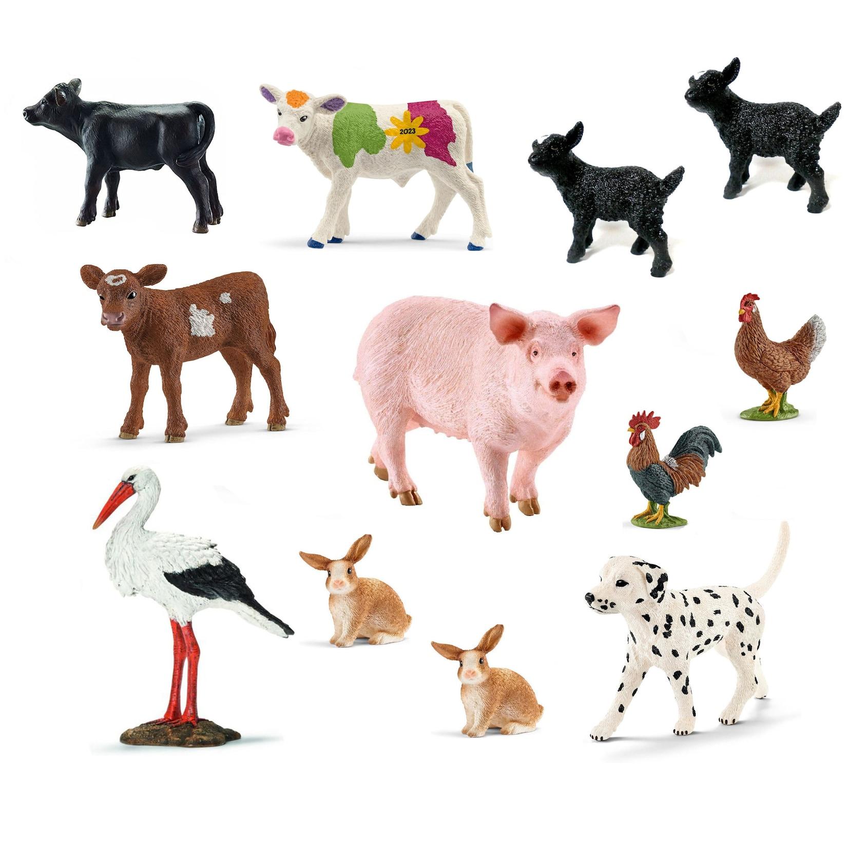 Schleich - Tierfiguren - Bauernhof-Set mit 17 Tieren Sammelfiguren Spielfiguren