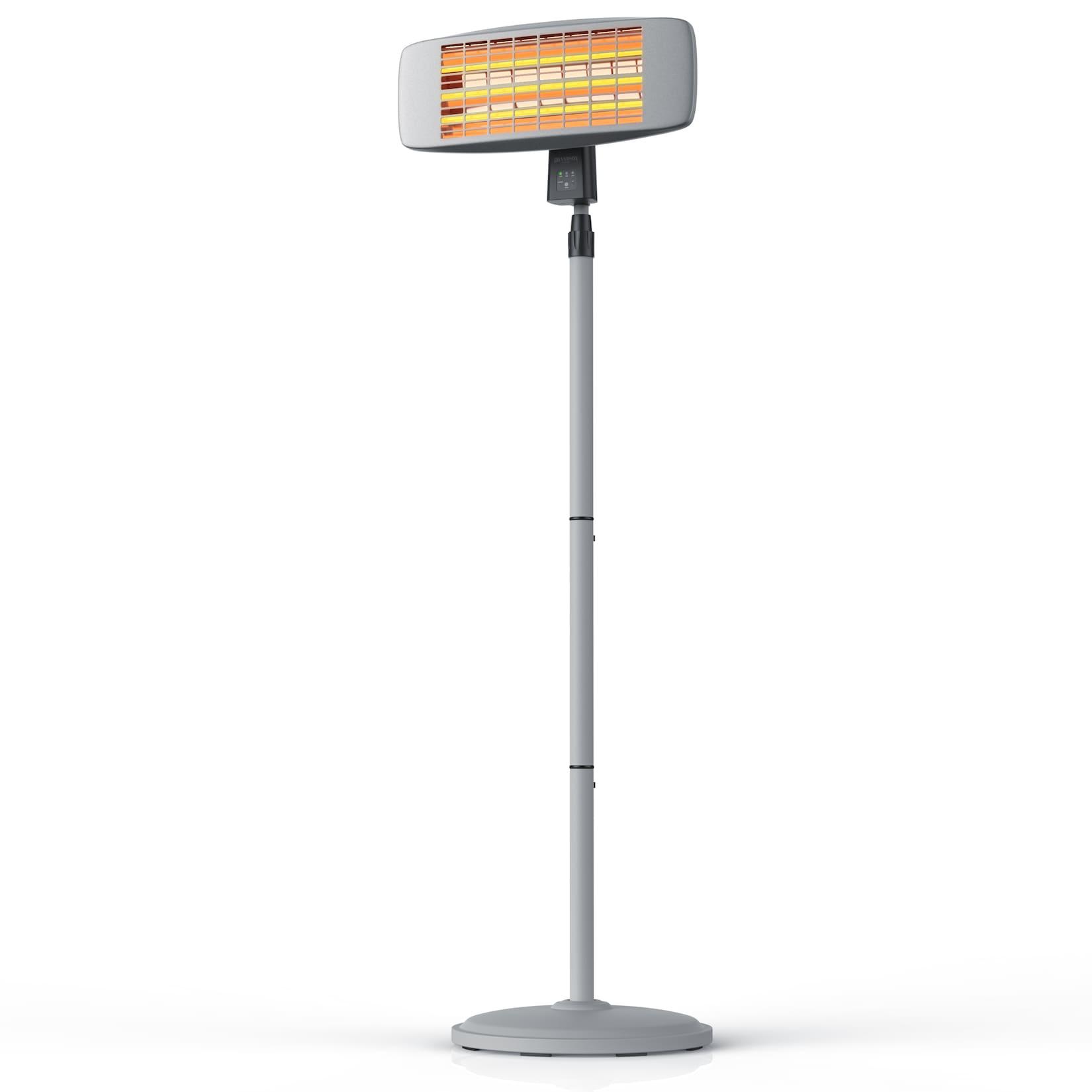 Brandson Heizstrahler mit Fernbedienung für Terrasse - Wärmelampe Terrassenheizstrahler - 3 Leistungsstufen - LED Power-Indikator