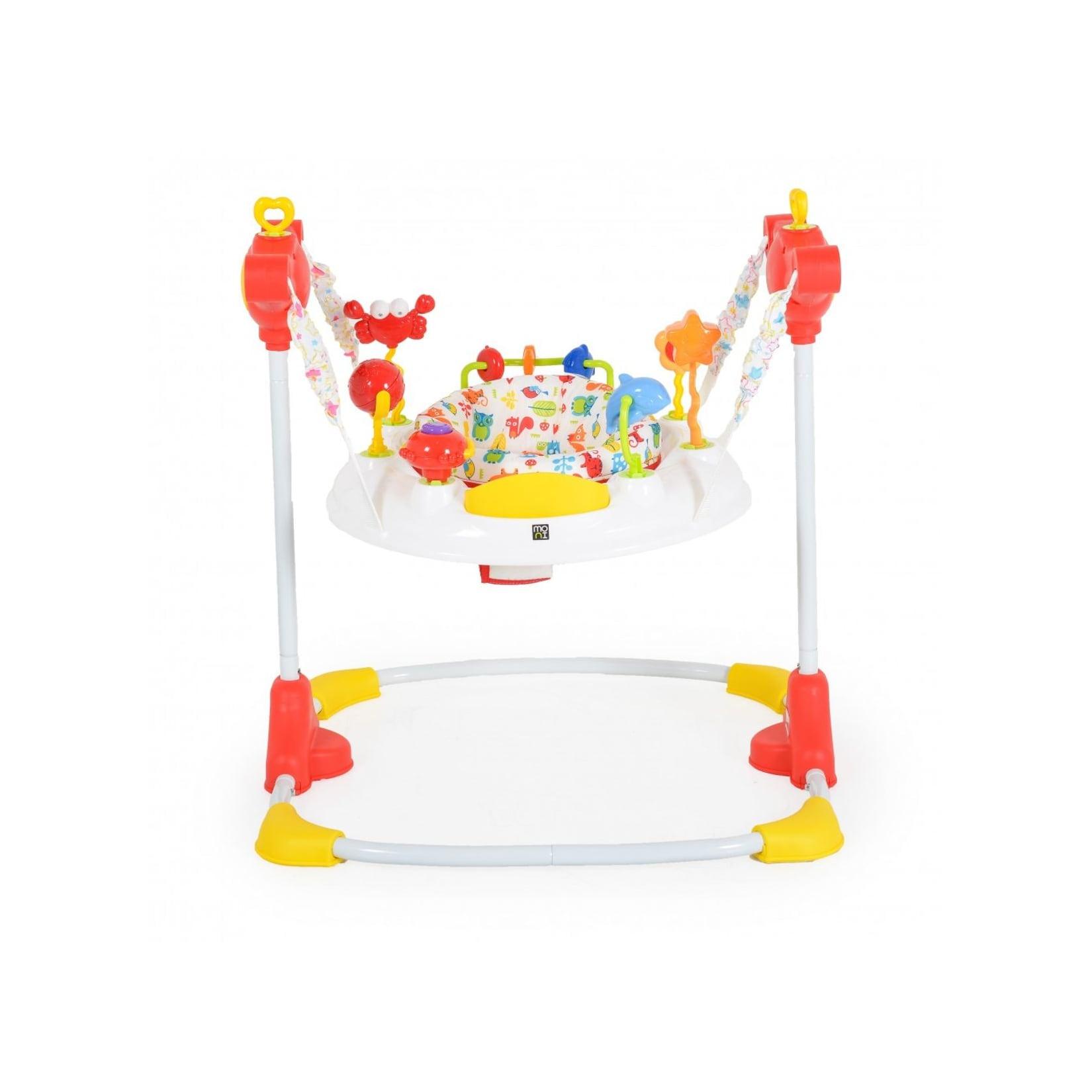 Moni Hopser Vista mit Spielcenter, Musik, Licht, MP3-Anschluss, Höhe einstellbar weiß rot