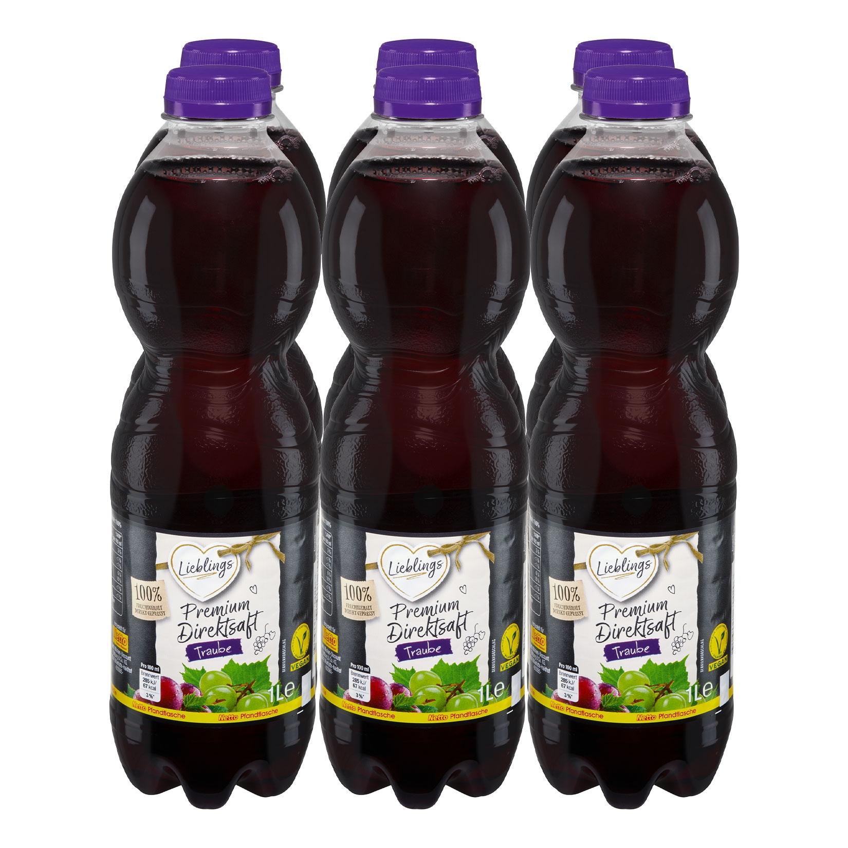 Lieblings Traubensaft 1 Liter, 6er Pack
