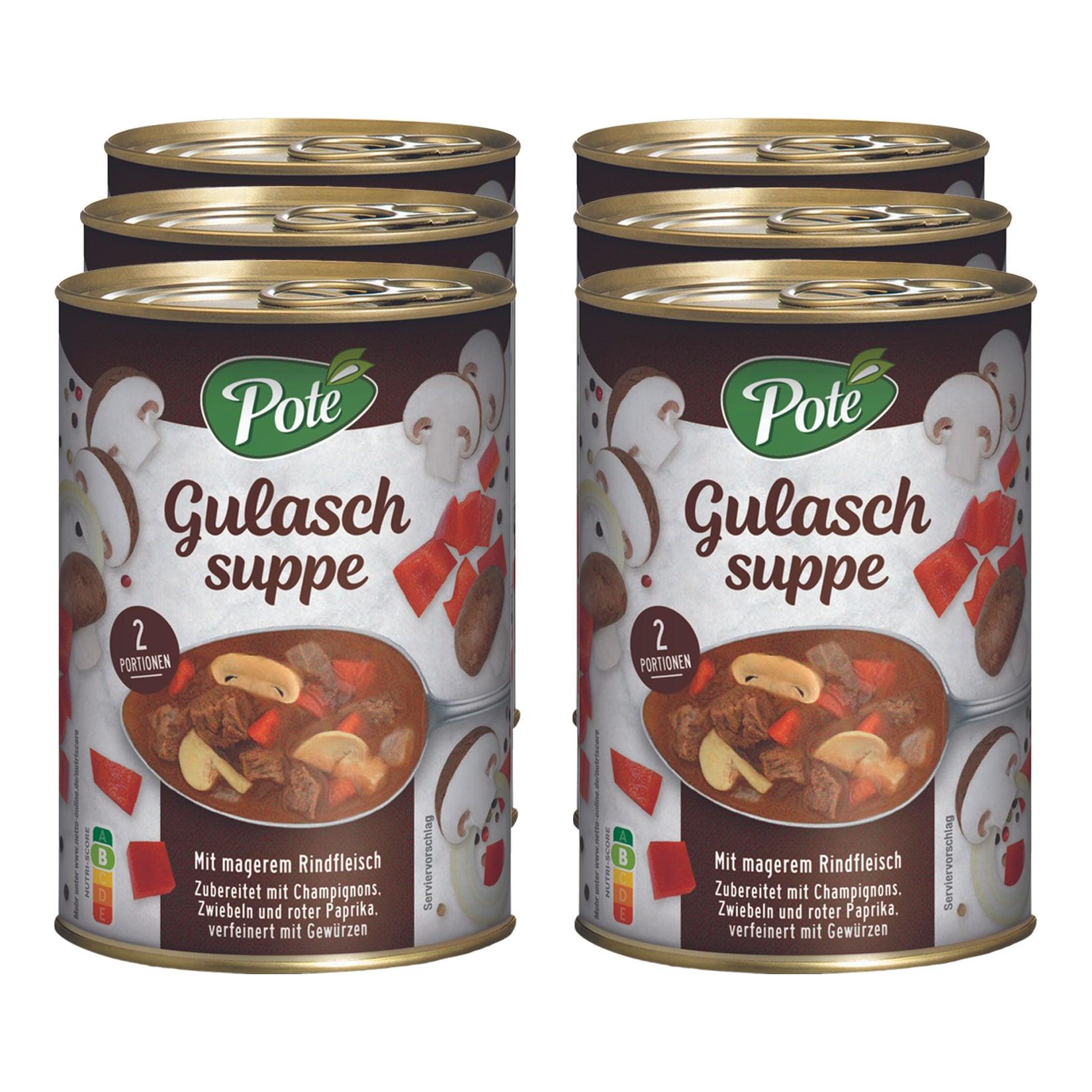 Pote Gulaschsuppe 400 ml, 6er Pack