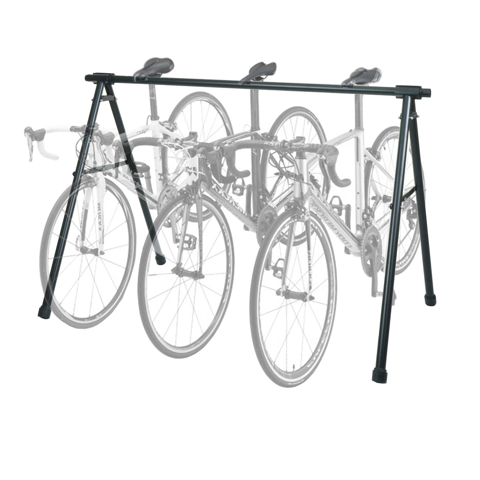 Fahrrad-Sattelständer MCW-K39, Fahrradständer Aufhängebügel, Metall pulverbeschichtet 114x170x114cm ausziehbar ~ schwarz