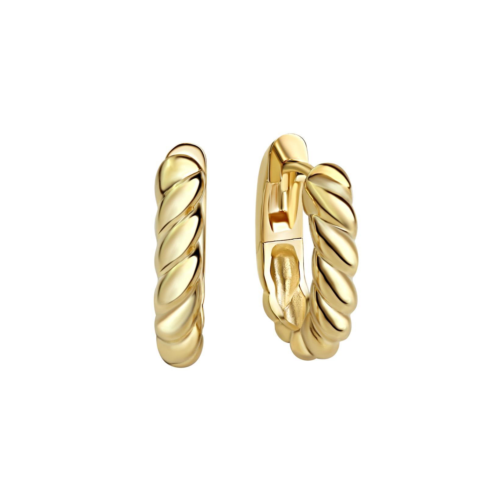 Celesta Silber Klappcreolen 925 Sterling Silber vergoldet