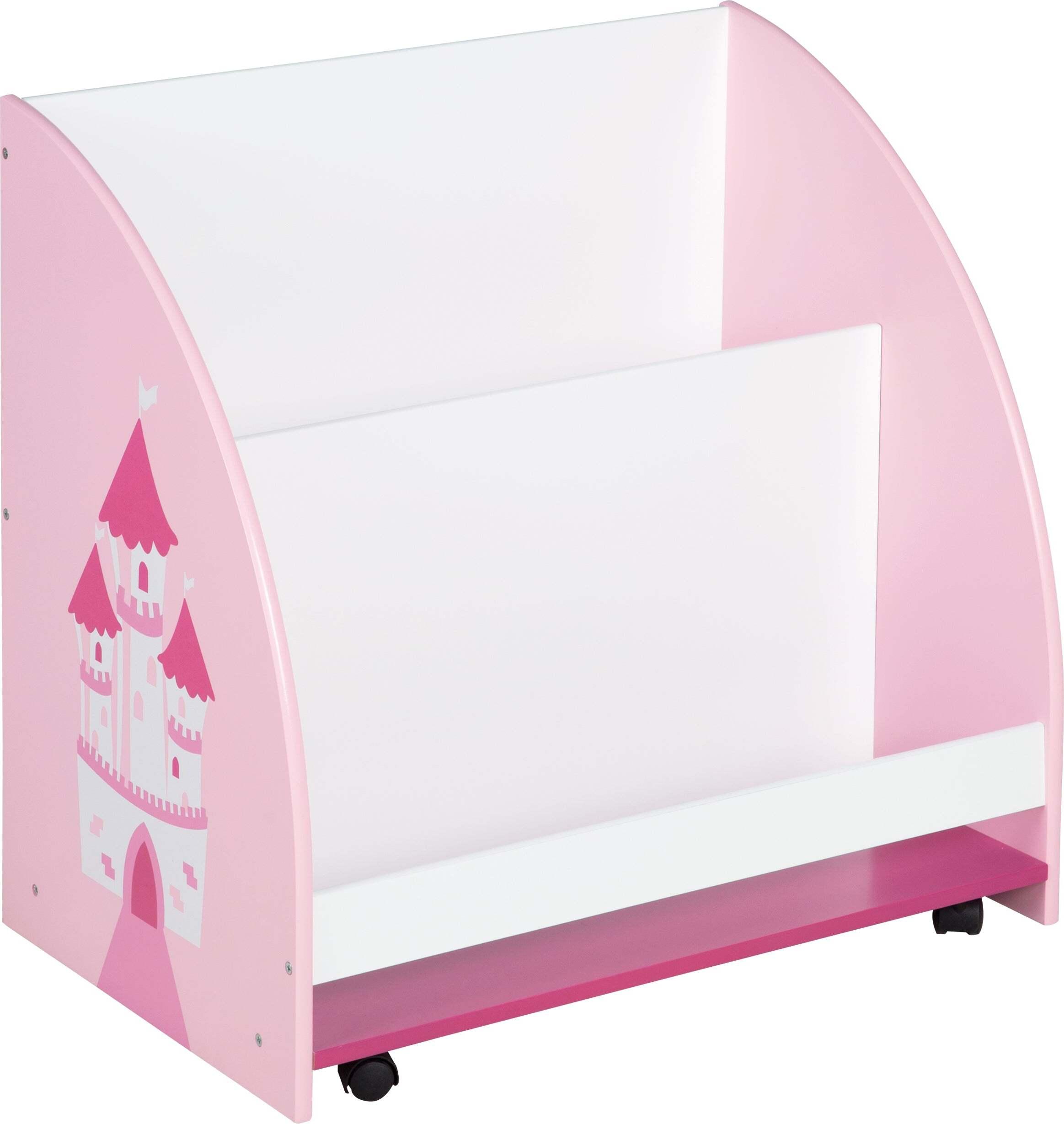 Libreria Roba "Principessa"" Con Rotelle H60 X L60 X P40 Cm, Rosa"