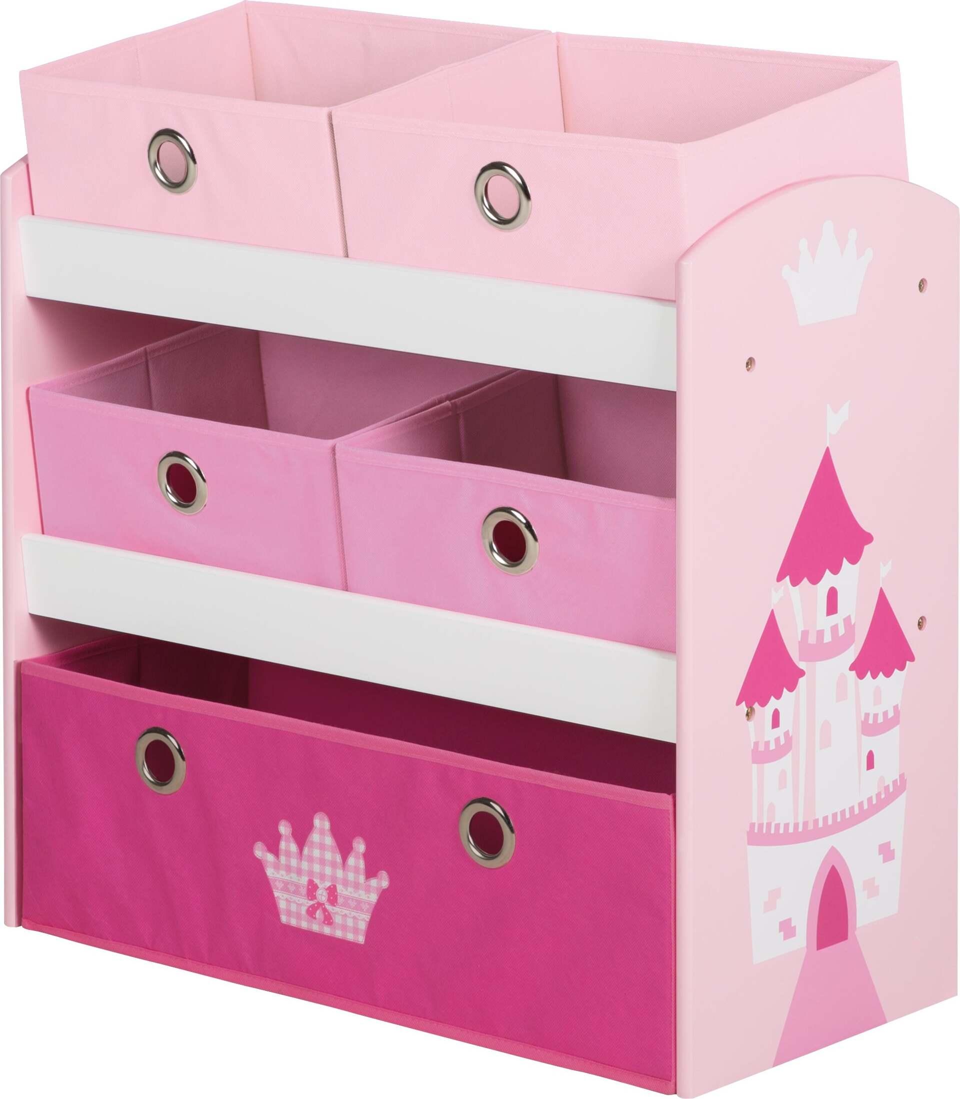 Scaffale Per Giochi Roba "Principessa"" H60 X L63,5 X P30 Cm, Rosa"