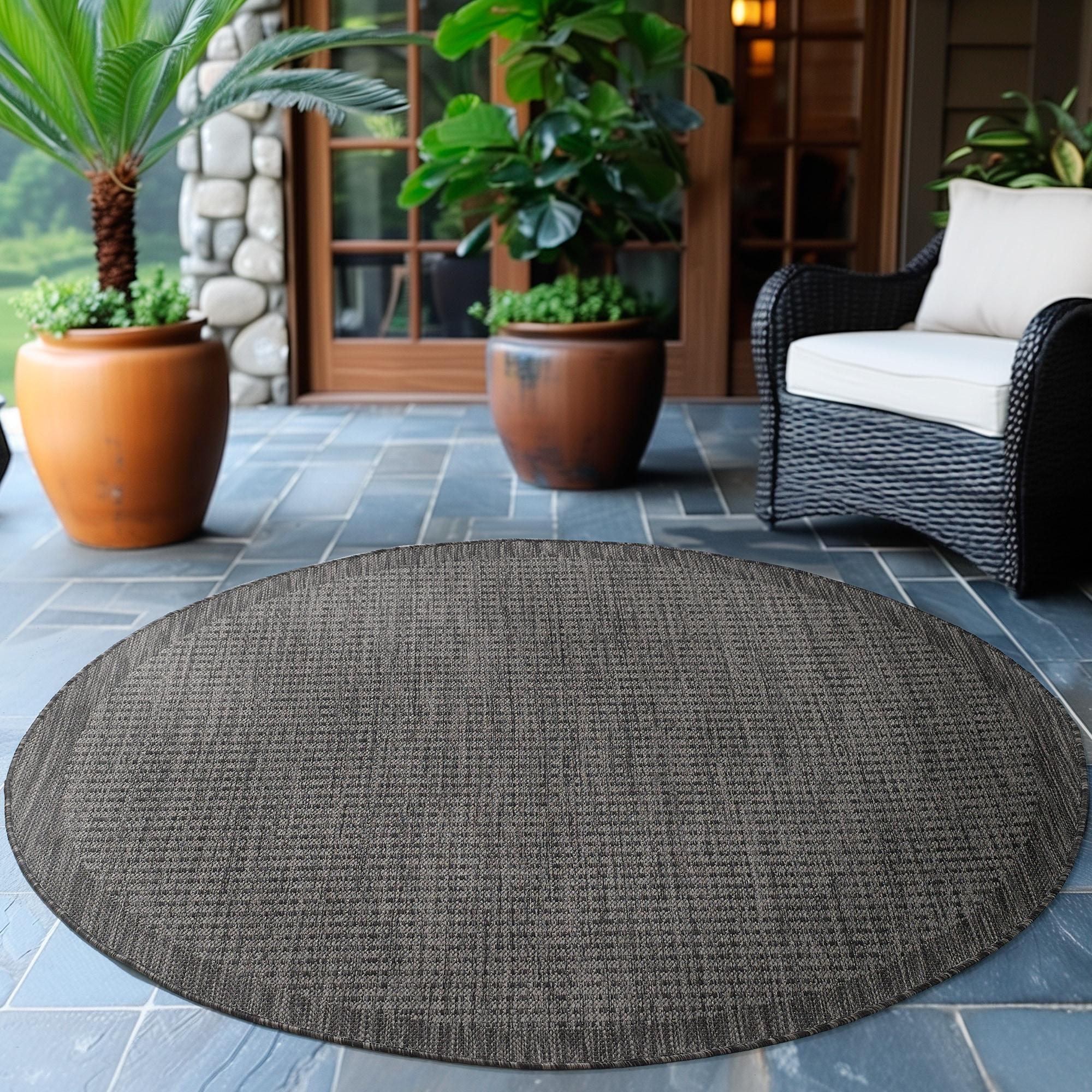 Outdoorteppich Ayyildiz Teppiche "Giza 1410", Schwarz, H:3Mm Ø:200Cm, Polypropylen, Teppiche, Outdoorteppich, In- Und Outdoor, Wetterfest, Wasserabweisend, Robust