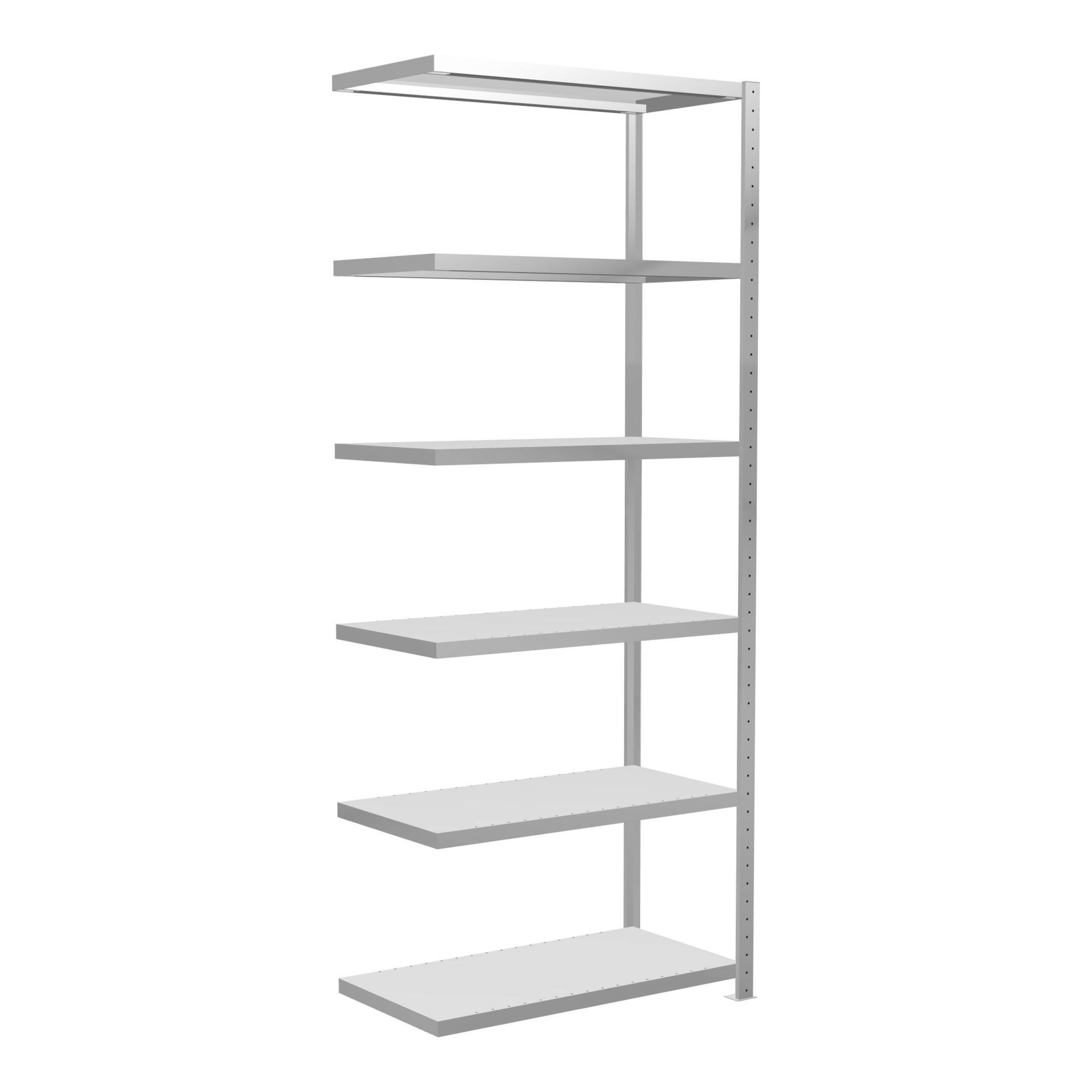 Schulte Anbauregal Steckregal Multiplus250 2500 X 1000 X 500 Mm 6 FachböDen Kreuzstrebe Ral 7035 Lichtgrau ; Schulte Lagertechnik (32856)