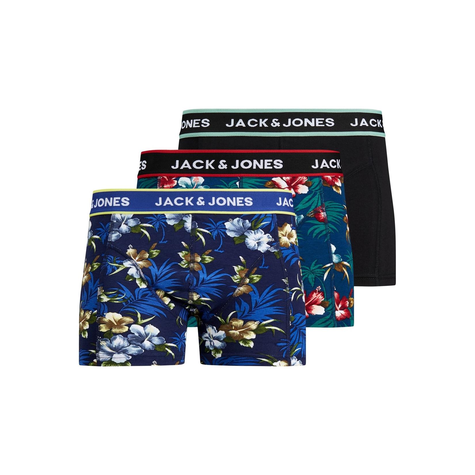 Jack & Jones Trunk Unterhosen Trunks 3 Pack Unterhosen Shorts JACFLOWER