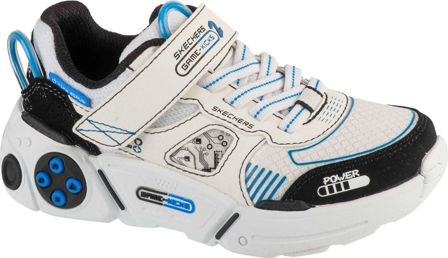 Skechers Gametronix 2.0 402270L-WBKB, Scarpa Da Ginnastica, Per Ragazzi, Bianco