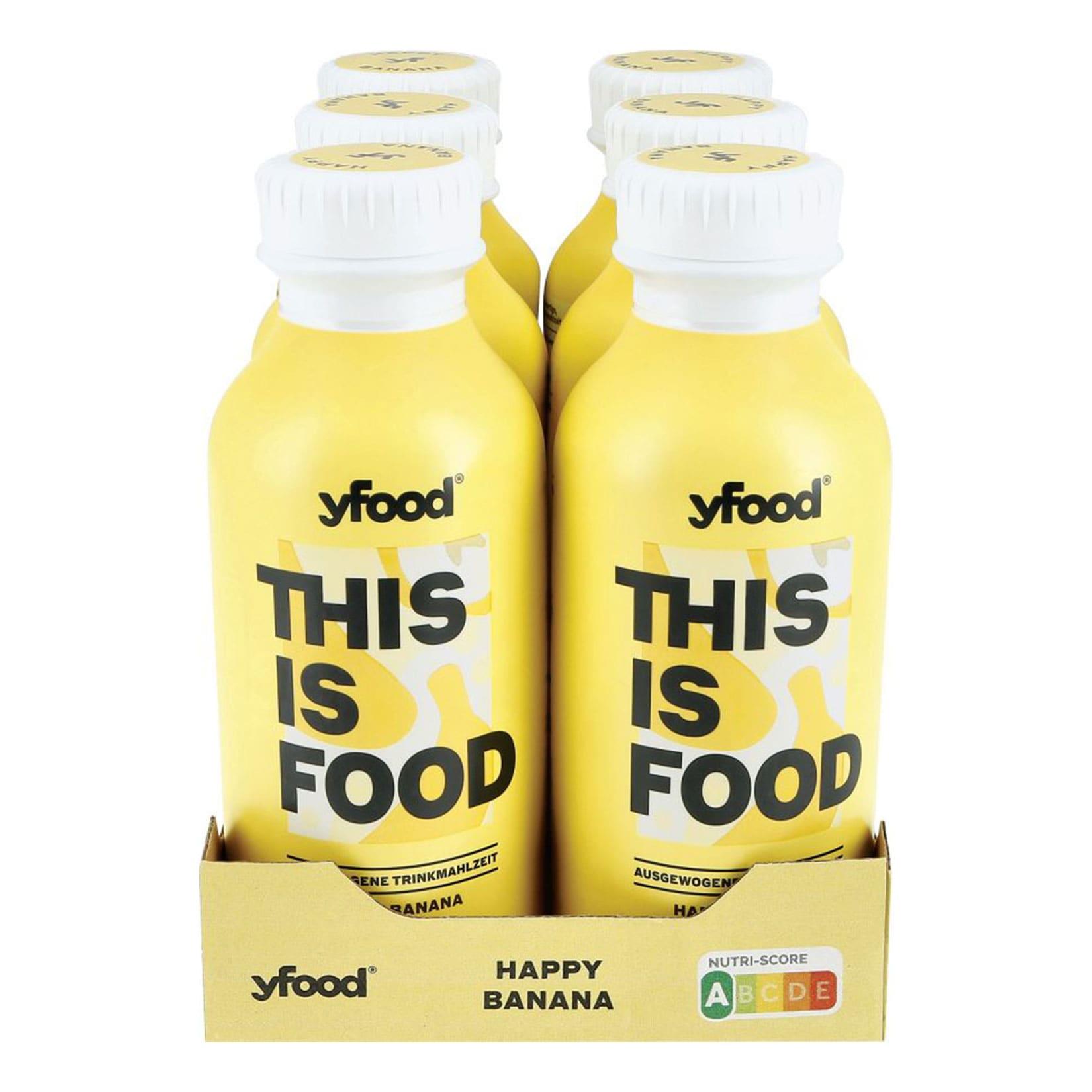 YFood Food Drink Happy Banana 500 ml, 6er Pack