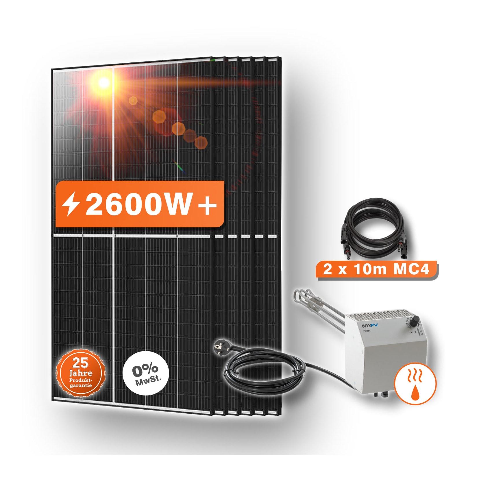 Warmwasserbereitung mit Photovoltaik – MyPV ELWA, 2600W+ Solarmodule