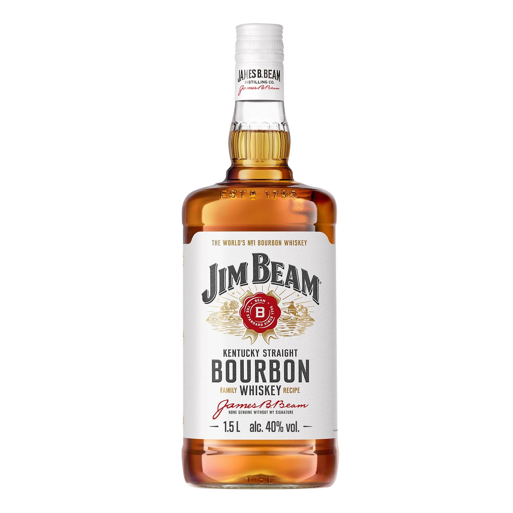 Jim Beam White - Bourbon Whiskey 40 % vol. 1,5 Liter