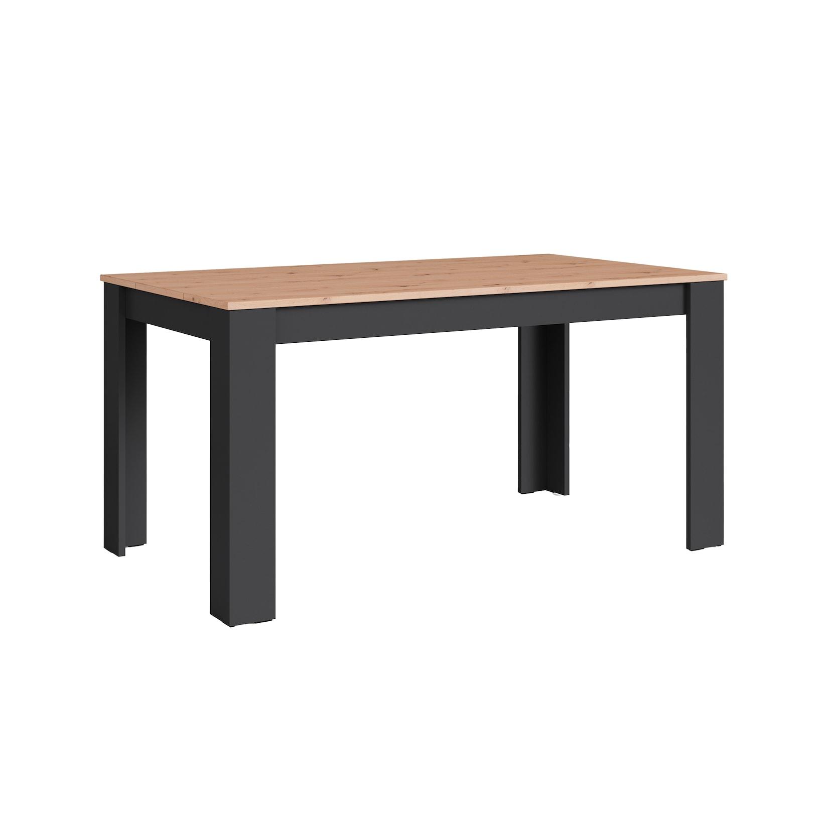 byLIVING Esstisch NORI, Breite 160 cm, anthrazit/Artisan Eiche (Eiche-Optik)