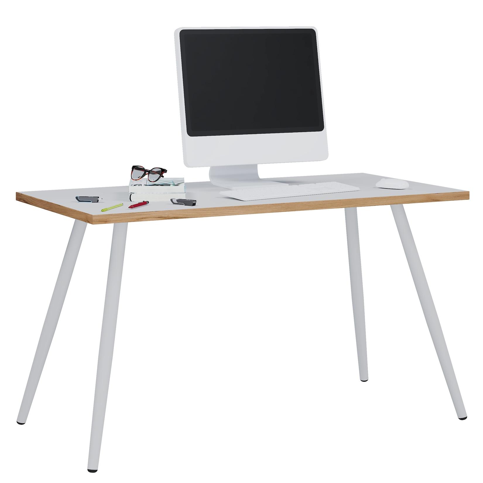 Vcm Schreibtisch Computertisch BüRotisch Skandanivischer Retro Look Salia 110X50 Cm
