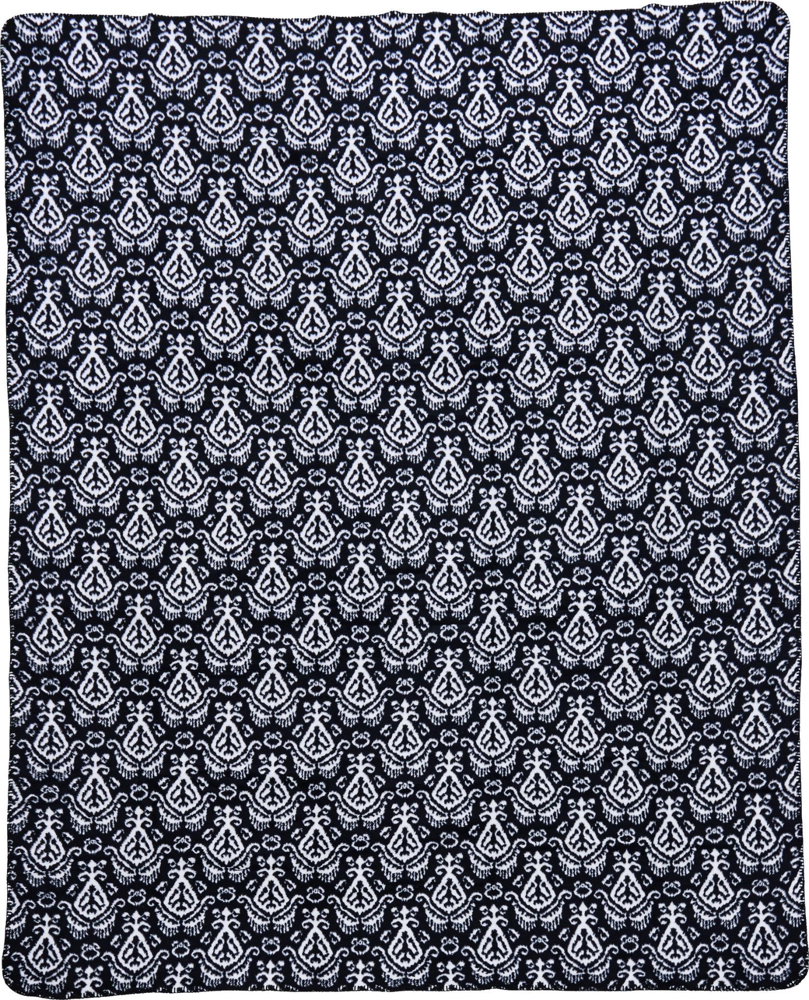 Wohndecke done. "Nizza", Schwarz (Schwarz, Weiß), B:150Cm L:200Cm, Baumwolle, Wohndecken, Wohndecke, Wohndecke Mit Einfassender Ziernaht, Kuscheldecke