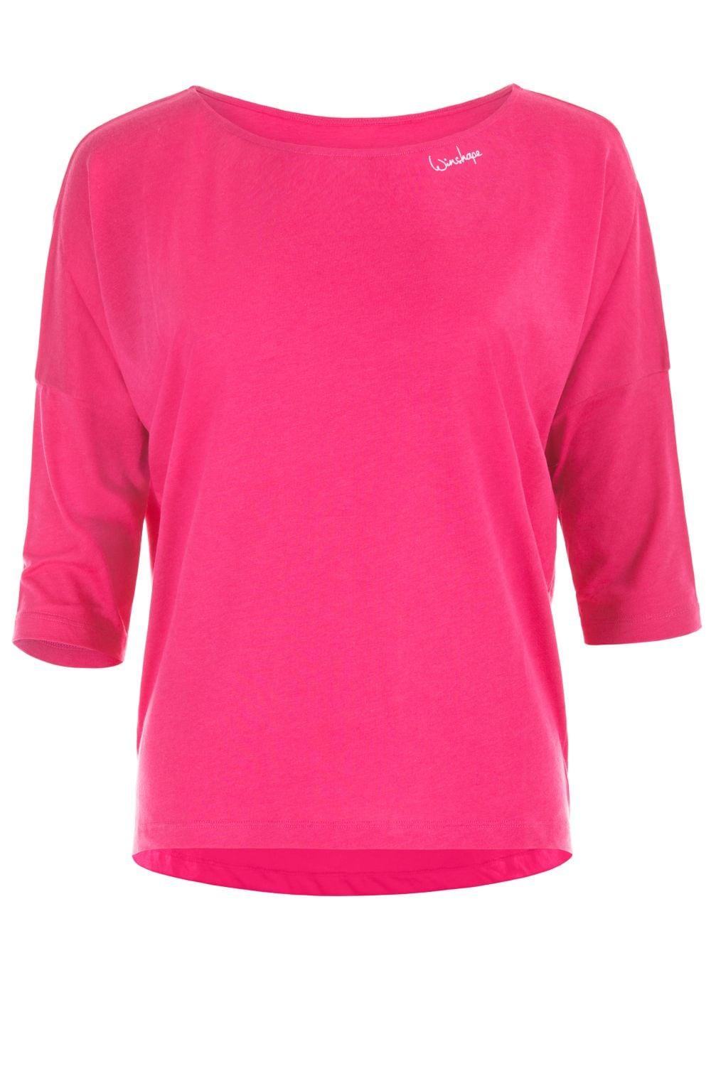3/4-Arm-Shirt Winshape "MCS004", Damen, Gr. Xs, Pink (Deep Pink), 50% Modal, 50% Baumwolle, Rundhals, Shirts 3/4-Arm-Shirt, Ultra Leicht
