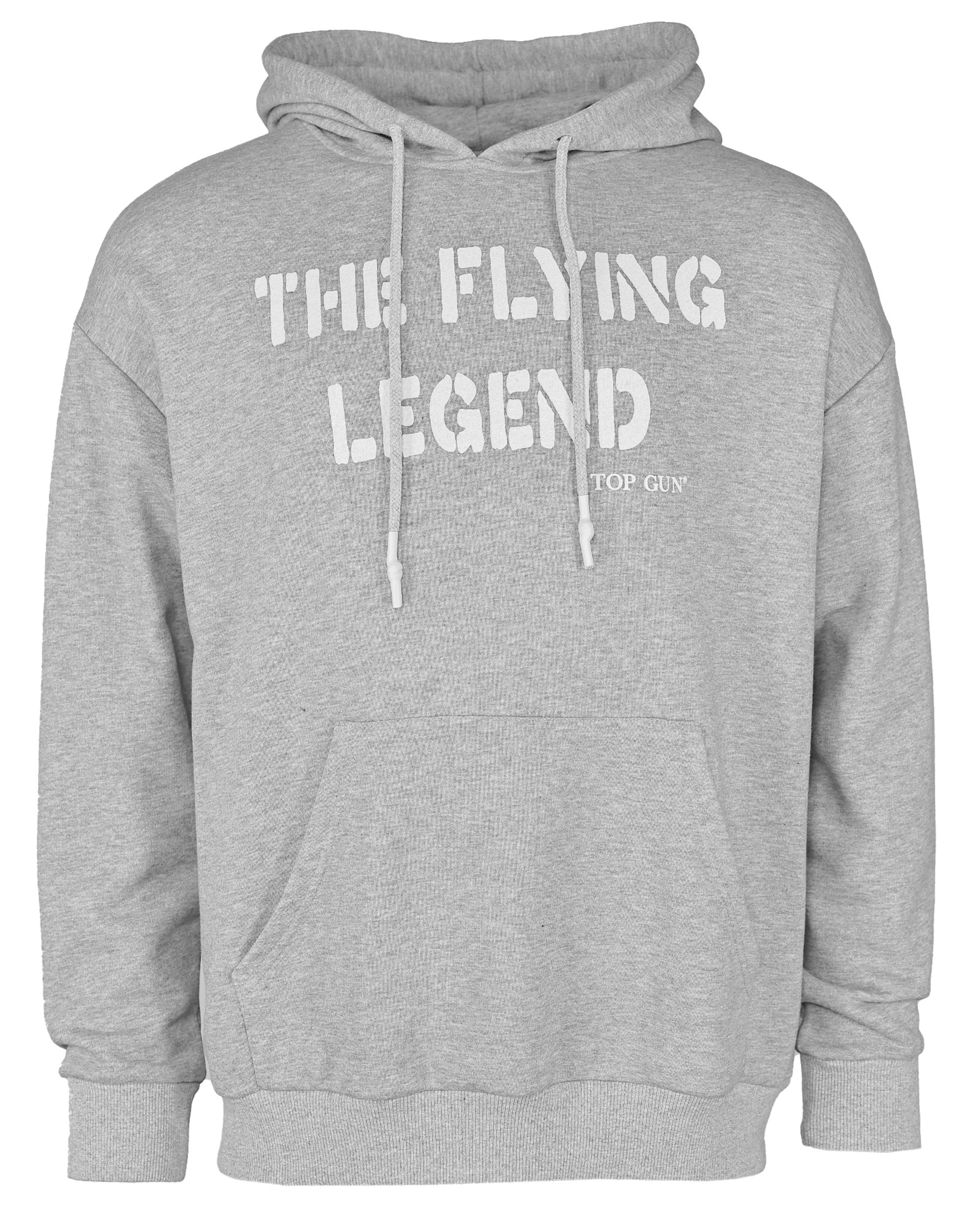 Kapuzenpullover Top Gun "TG22003", Herren, Gr. 52L, Grau (Grau Melange), Obermaterial: 65% Baumwolle, 35% Polyester, Pullover Sweatshirt Hoodie