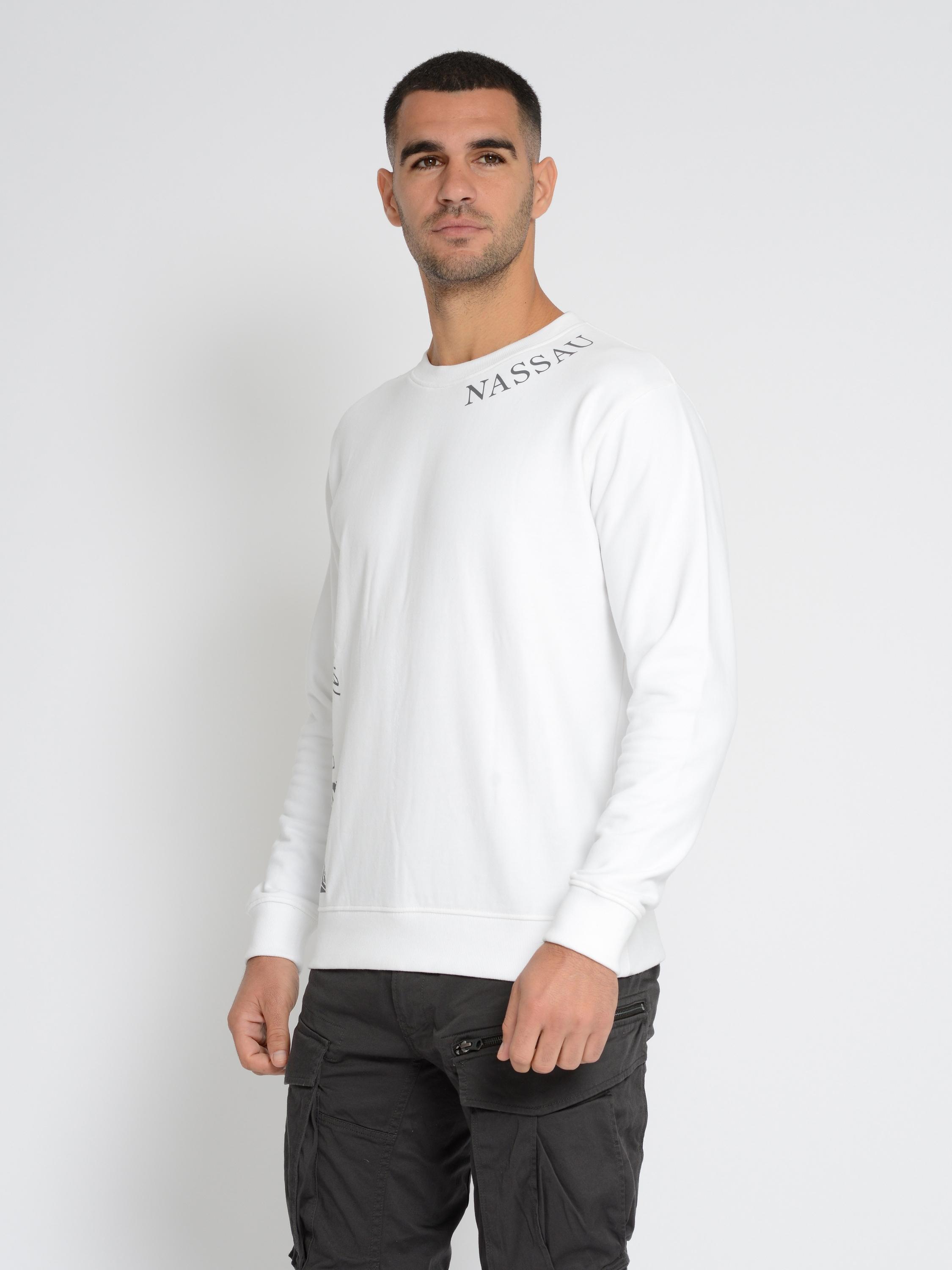 Sweater Nassau Beach "NB231043", Herren, Gr. 54XL, Weiß (Sanftes Weiß), 100% Baumwolle, Sweatshirts Sweater