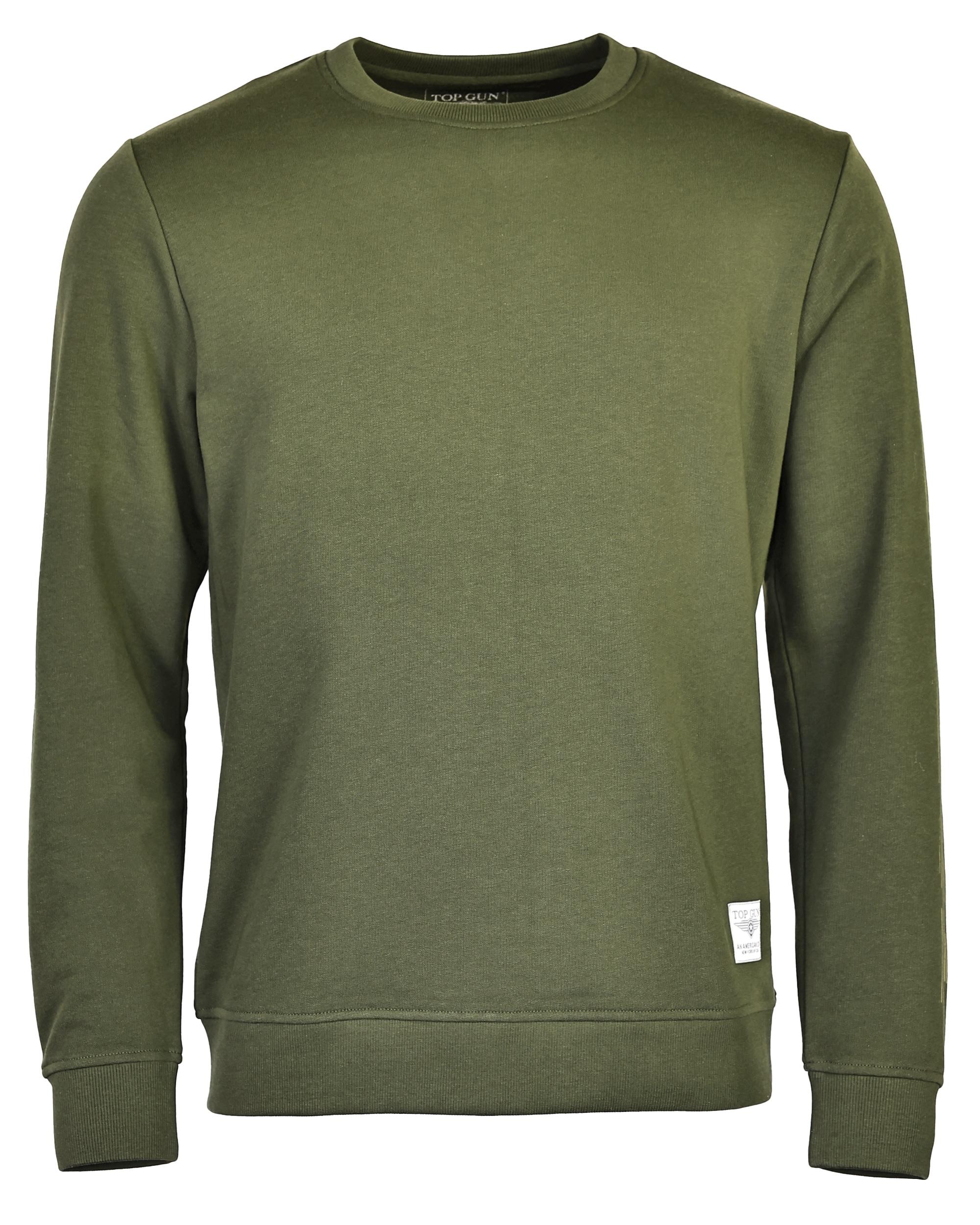 Sweater Top Gun "TG22008", Herren, Gr. 56XXL, GrüN (Olive), Obermaterial: 60% Baumwolle. 40% Polyester, Sweatshirts Sweater