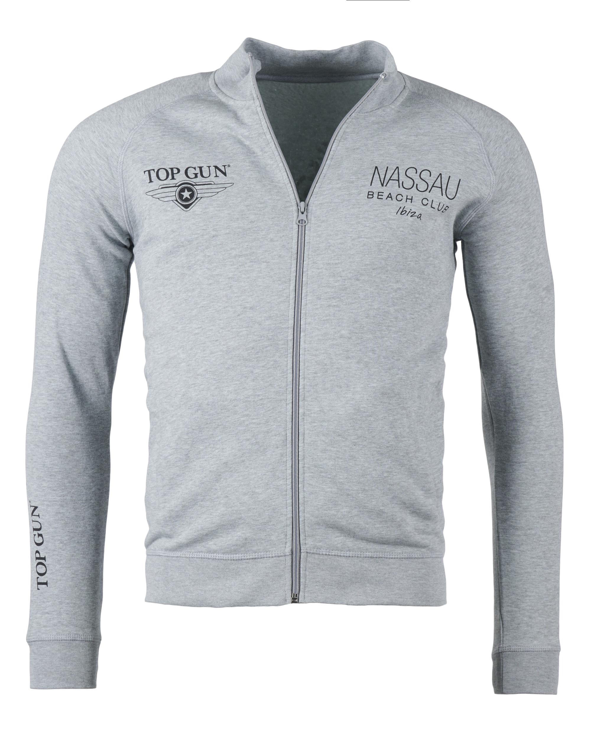 Sweater Nassau Beach "NB20118", Herren, Gr. 50M, Grau, Obermaterial: 90% Baumwolle, 10% Viskose, Sweatshirts Sweater