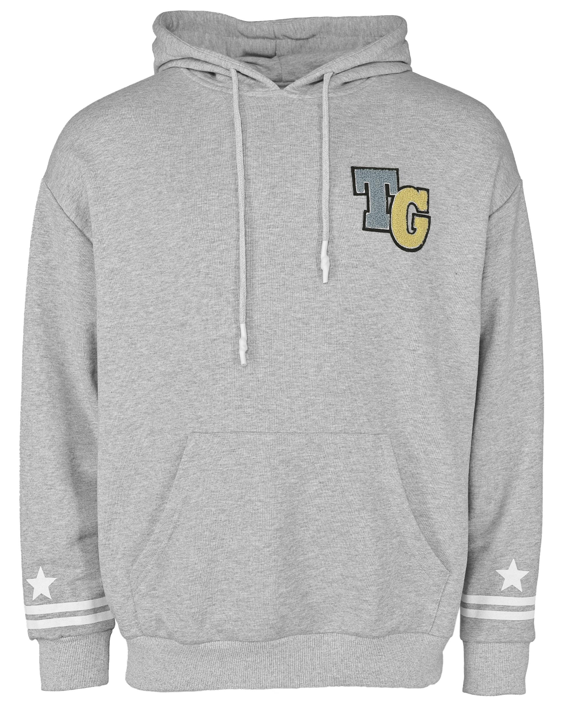 Kapuzenpullover Top Gun "TG22004", Herren, Gr. 50M, Grau (Grau Melange), Obermaterial: 65% Baumwolle, 35% Polyester, Pullover Sweatshirt Hoodie