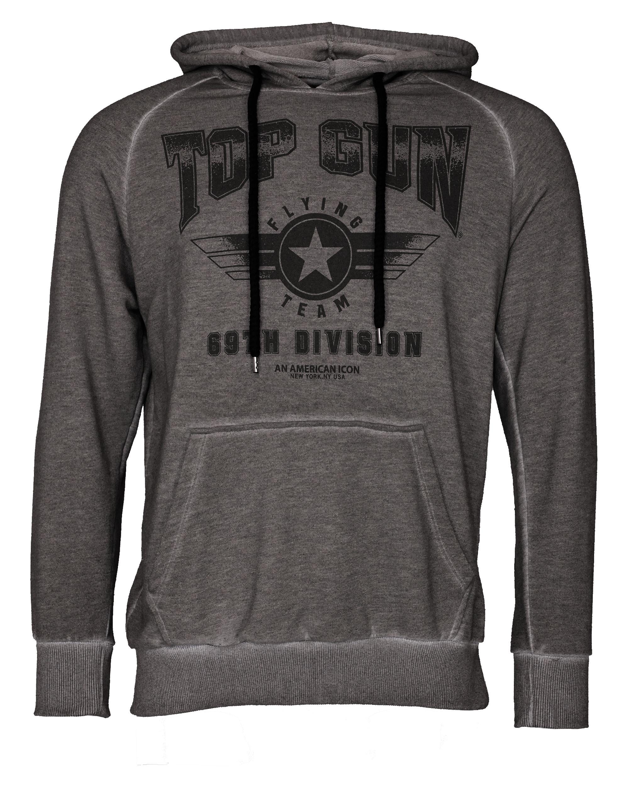 Kapuzenpullover Top Gun "TG20212102", Herren, Gr. 56XXL, Grau (Anthrazit), Obermaterial: 100% Baumwolle, Pullover Sweatshirt Hoodie