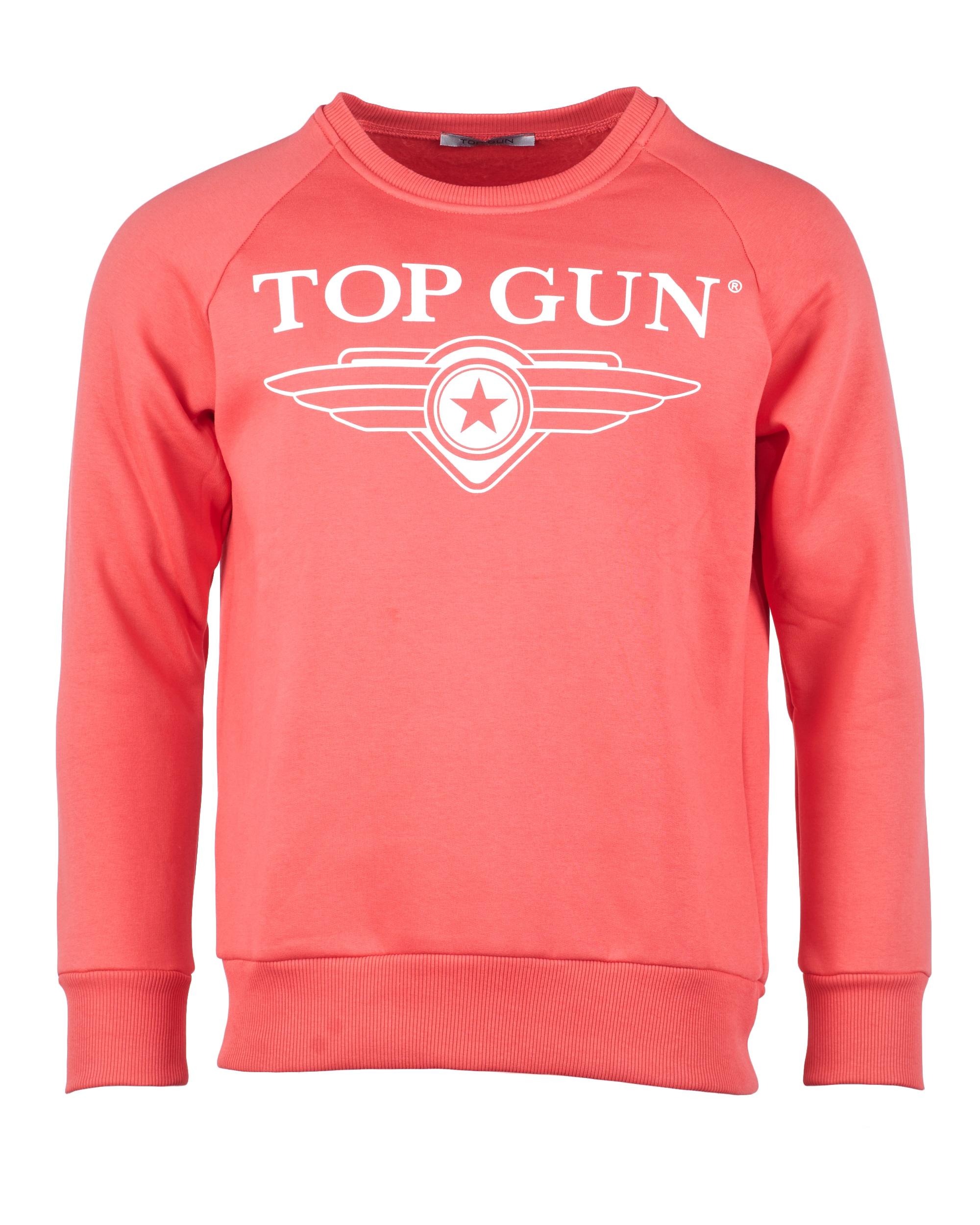 Sweater Top Gun "TG20192014", Herren, Gr. 56XXL, Rot (Coral), Obermaterial: 65% Baumwolle, 35% Polyester, Sweatshirts Sweater