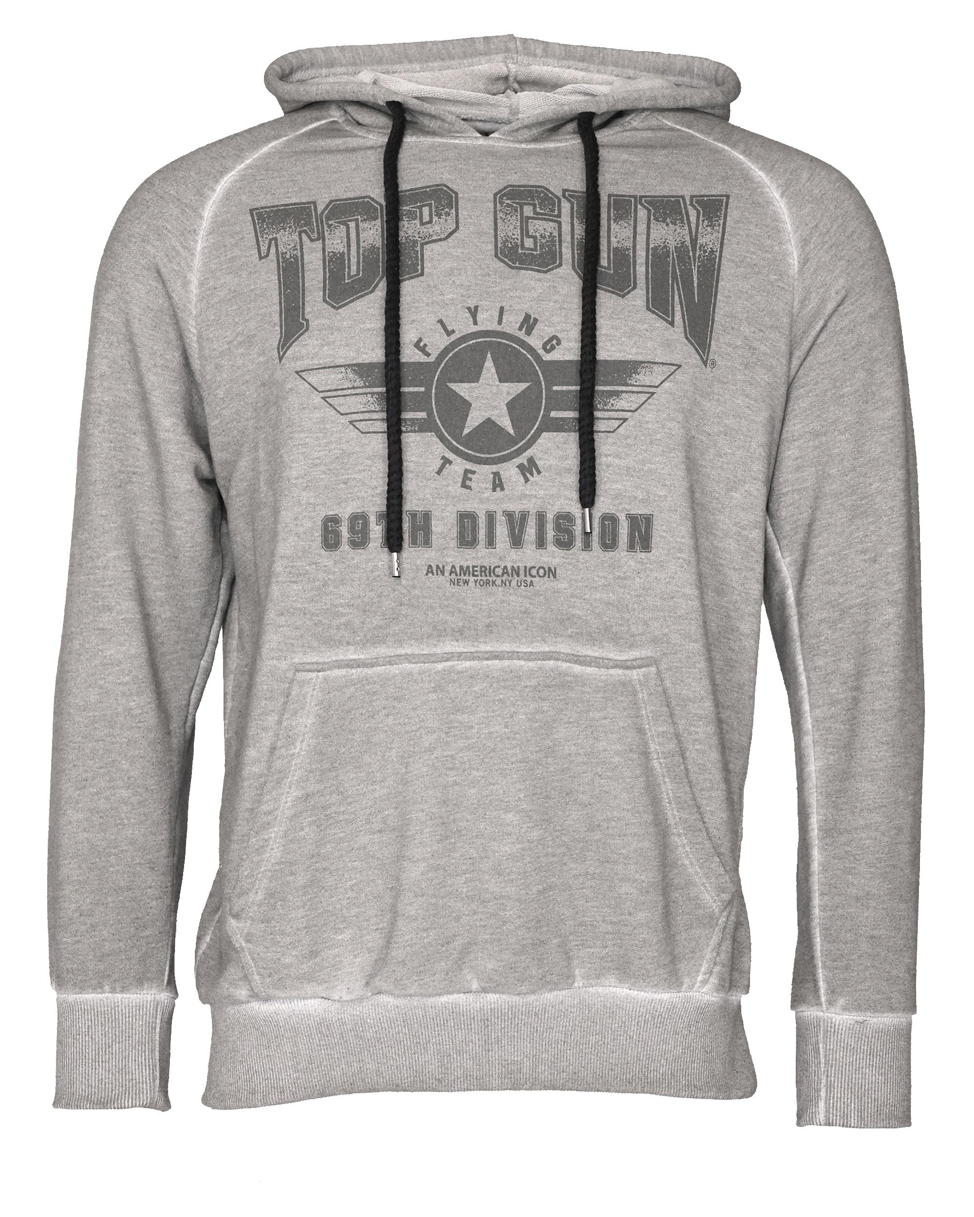 Kapuzenpullover Top Gun "TG20212102", Herren, Gr. 52L, Grau (Light Grau), Obermaterial: 100% Baumwolle, Pullover Sweatshirt Hoodie